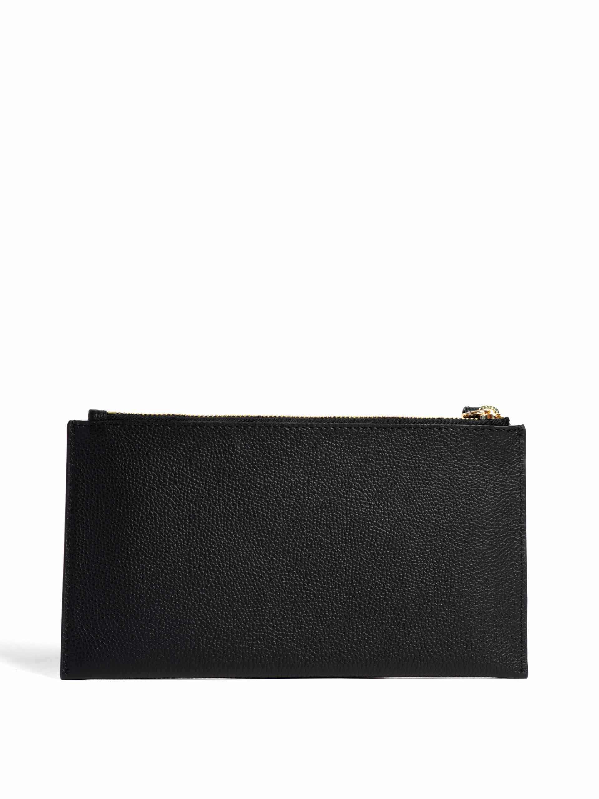 Michael Kors Jet Set Item Large Zip Clutch Wristlet Black - Averand