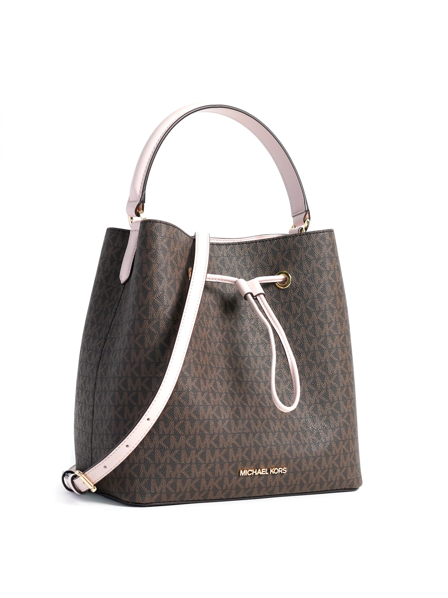 Michael Kors Suri Large Bucket Messenger Signature Powder Blush Averand