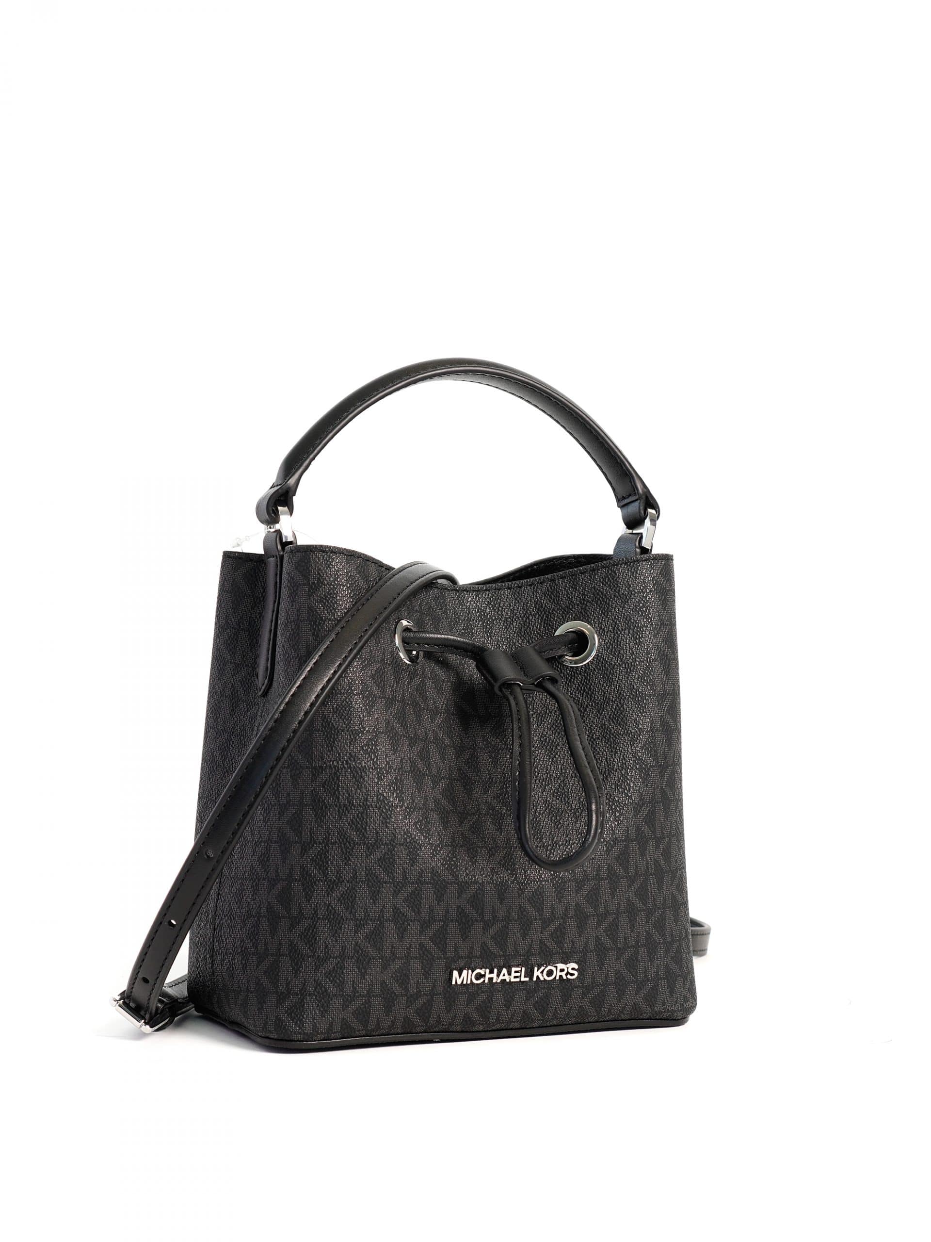 Michael Kors Suri Medium Bucket Bag Logo Brown Black - Averand