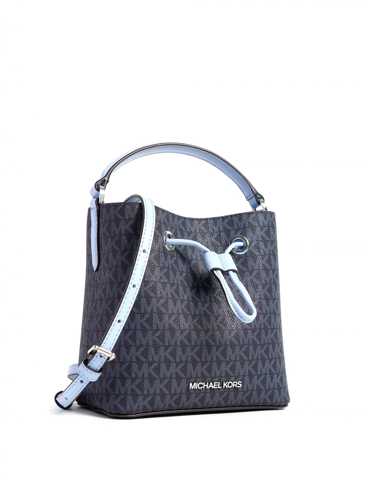 Michael Kors Suri Small Bucket Crossbody Signature Light Sky Averand