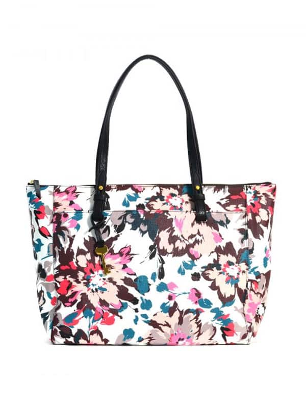 Fossil Rachel Top Zip Tote Pink Floral - Averand