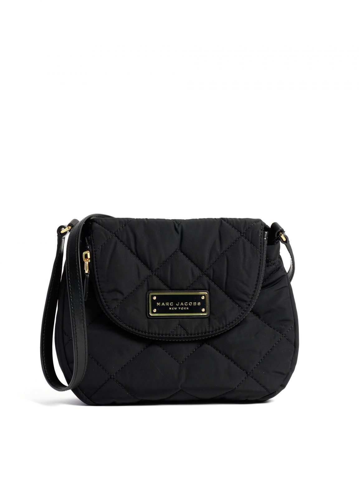Marc Jacobs Quilted Nylon Small Messenger Bag Black Averand