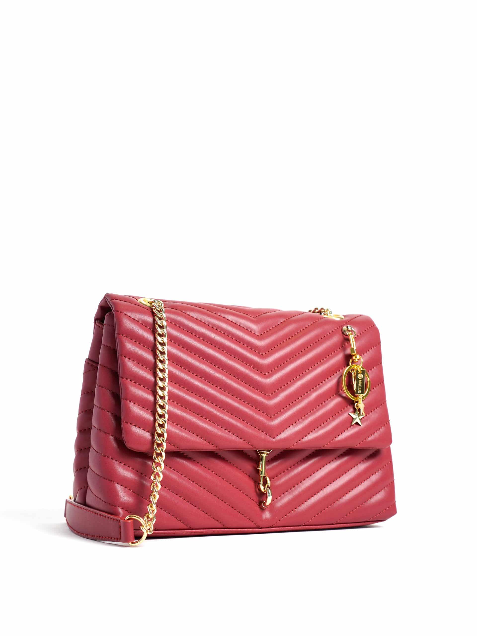 Maelis Marissa Quilted Satchel Ruby - Averand