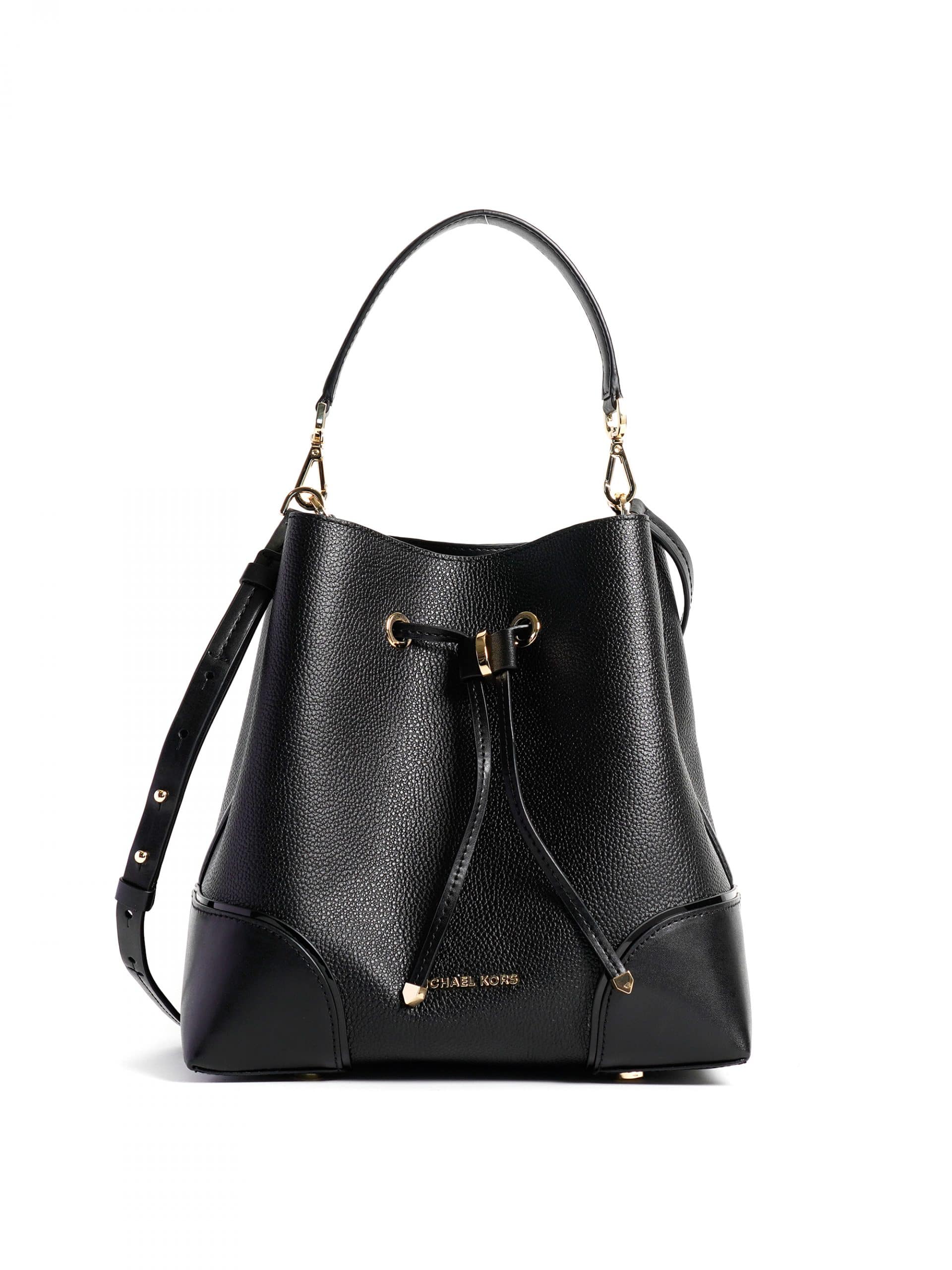 Michael Kors Mercer Gallery Medium Convertible Bucket Shoulder Black