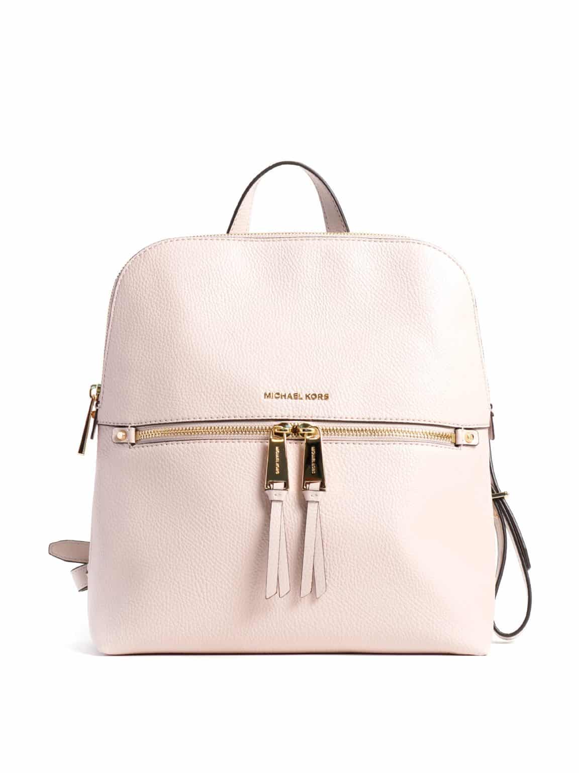Michael Kors Rhea Zip Medium Slim Backpack Soft Pink Averand