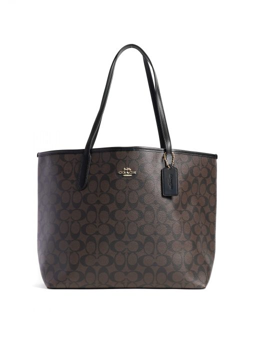 Coach brown discount tote bag
