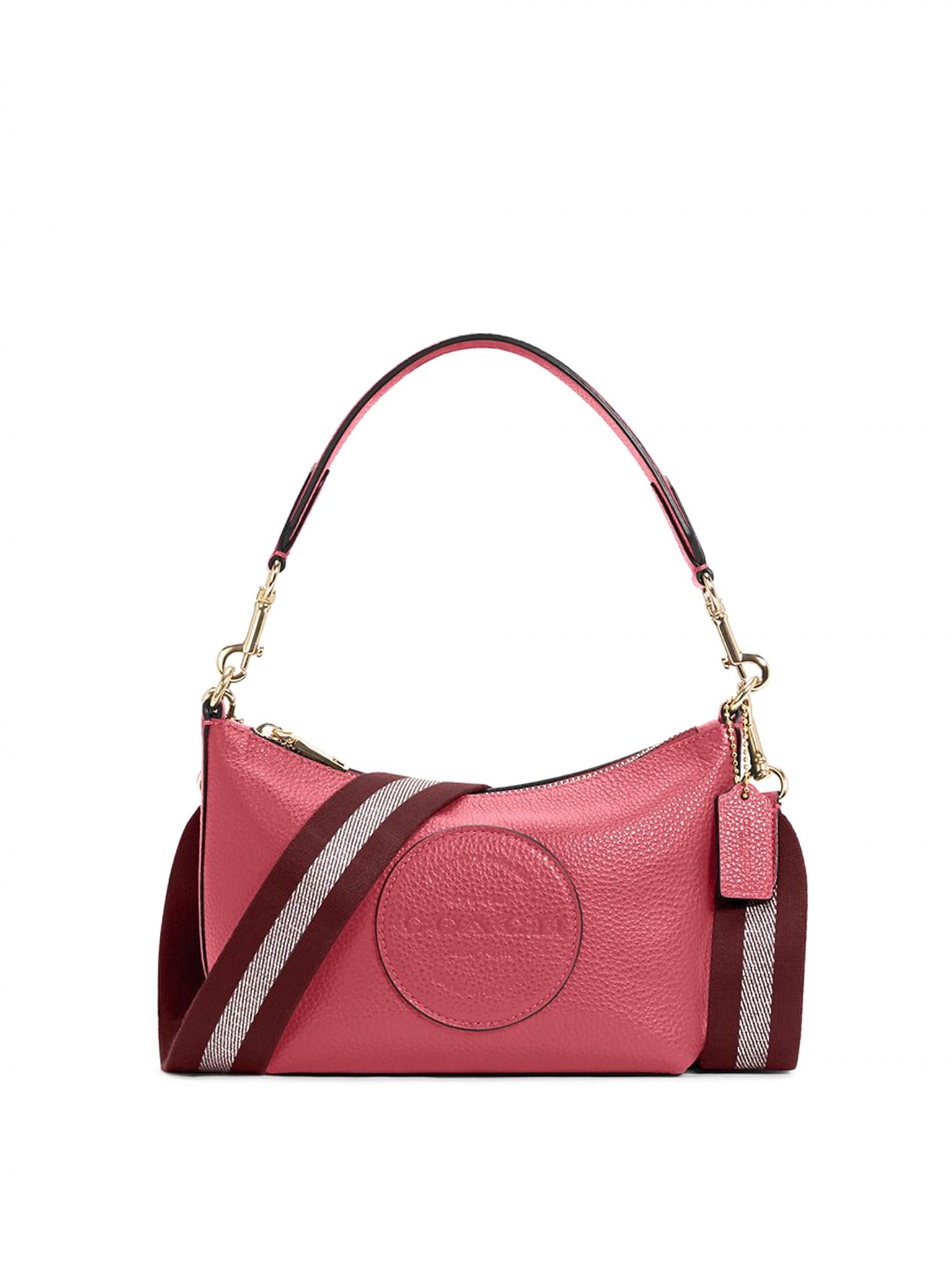 Coach Dempsey Shoulder Bag Patch Fuchsia Averand