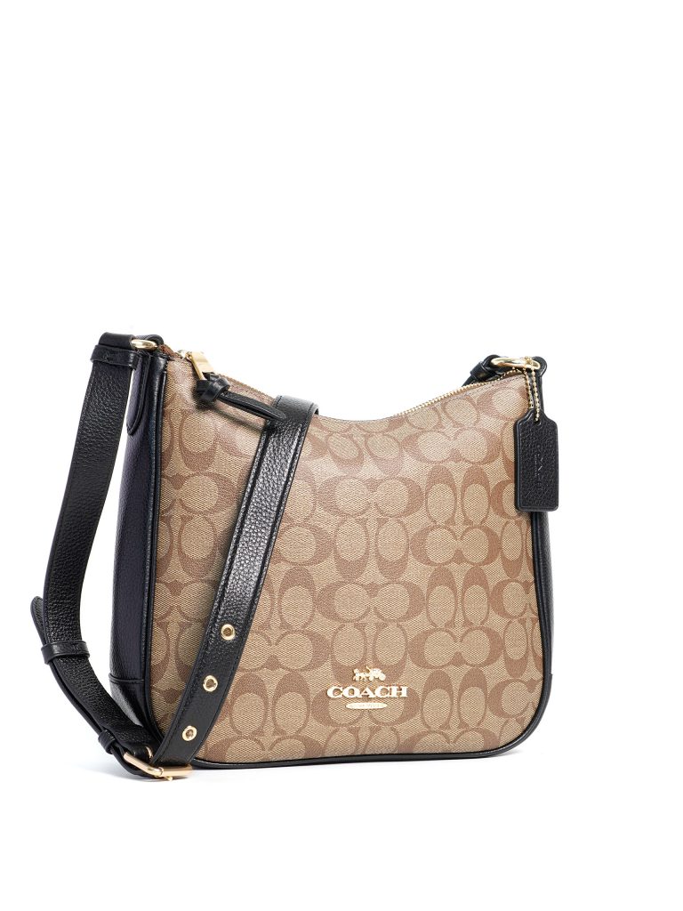 Coach Ellie File Bag Signature Khaki Black Averand