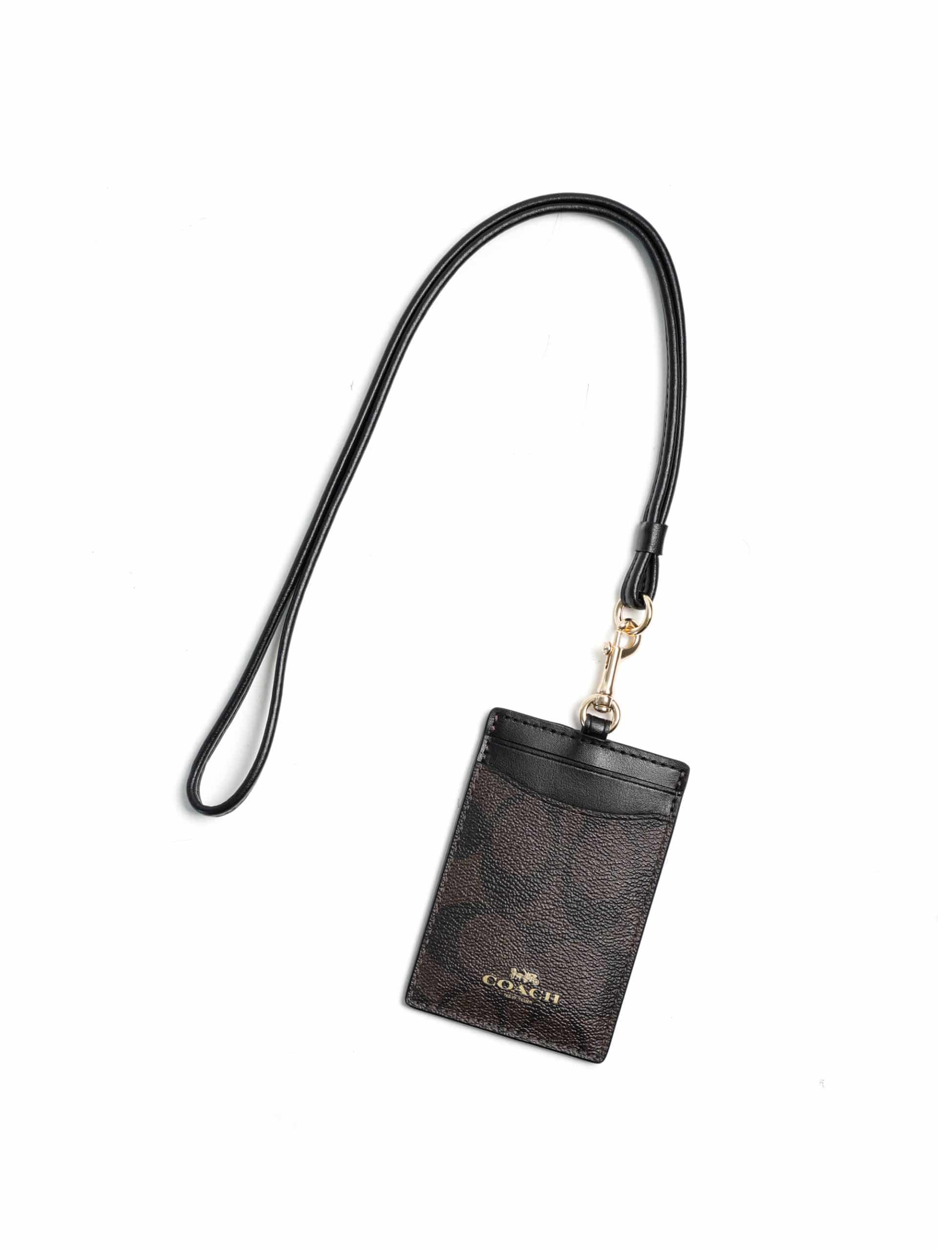 Coach ID Lanyard Signature Brown Black Averand