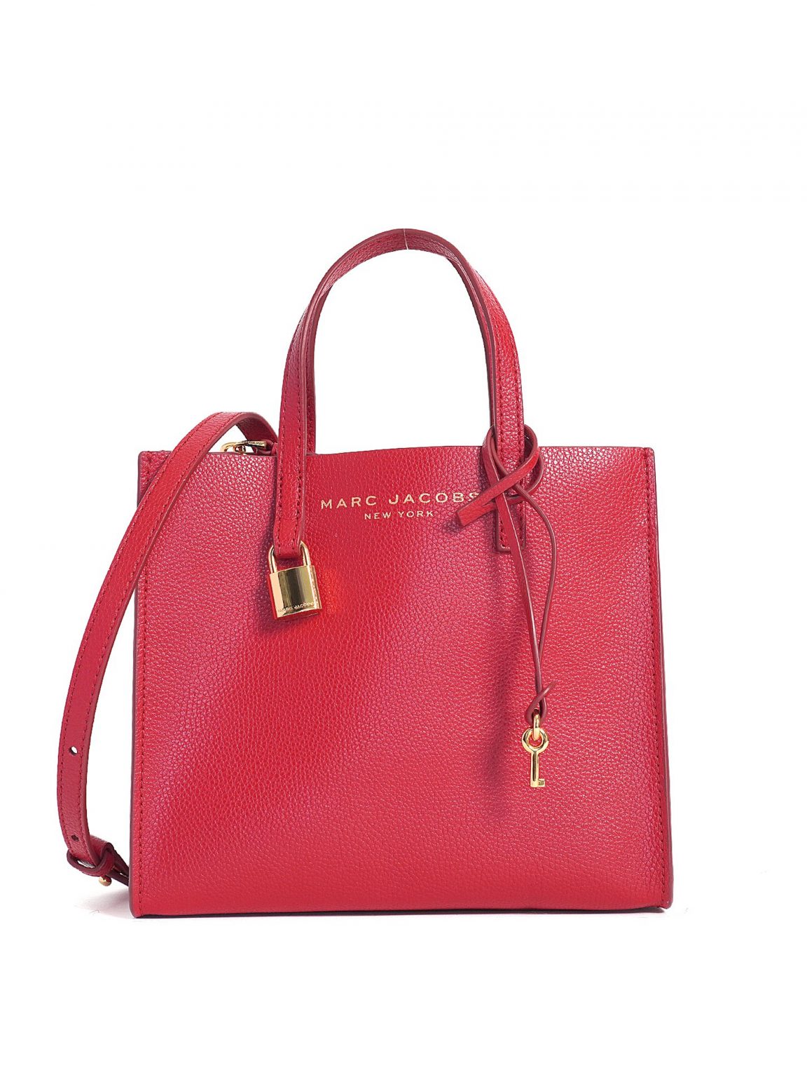 marc jacobs red leather handbag