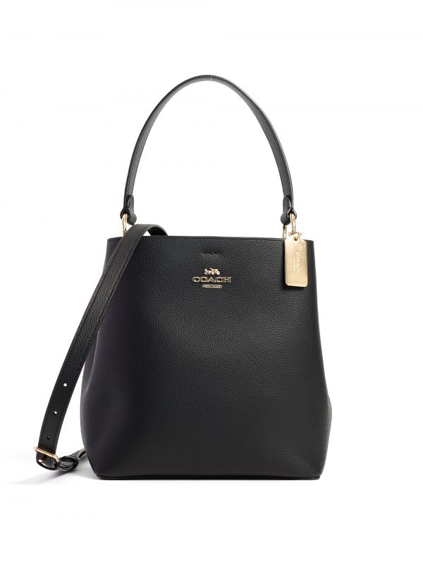 small town bucket bag coach black