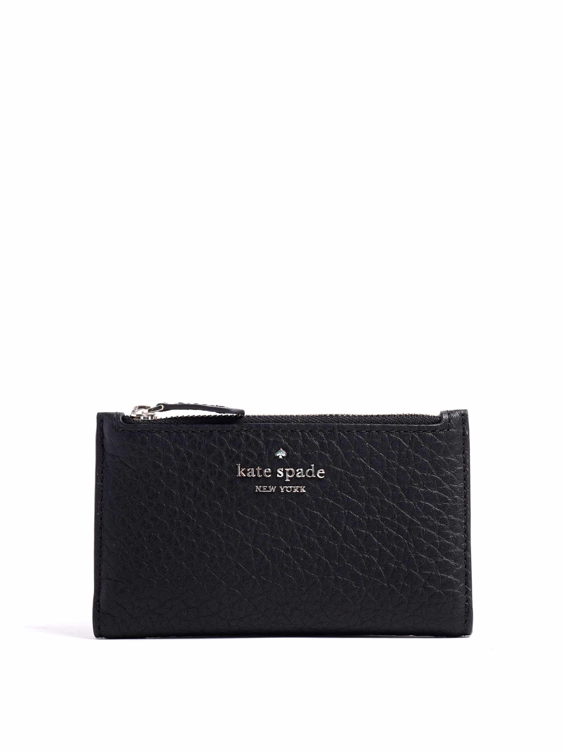 Kate Spade Leighton Small Slim Bifold Wallet Black - Averand