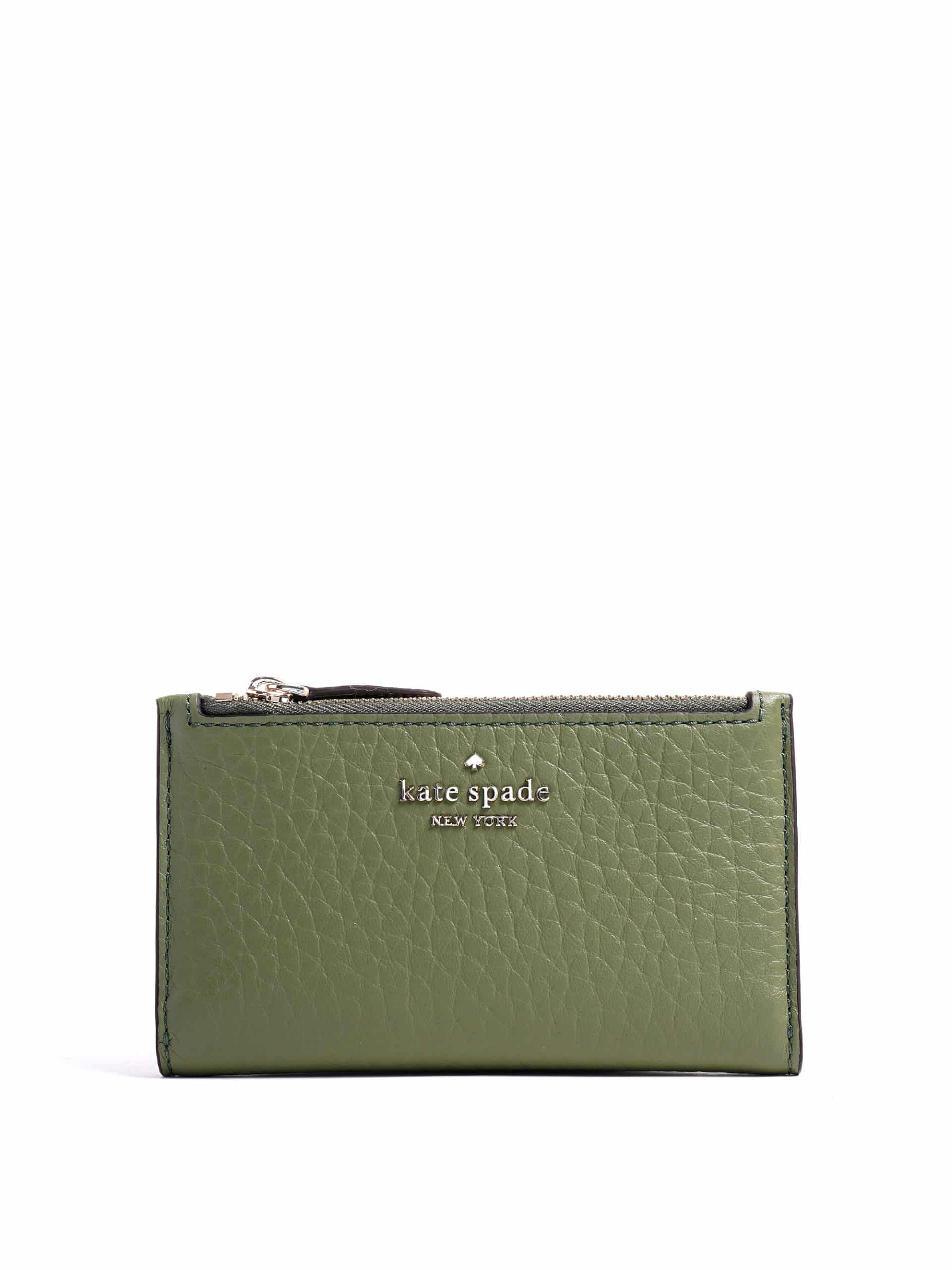 Kate Spade Leighton Small Slim Bifold Wallet Pine Isle - Averand