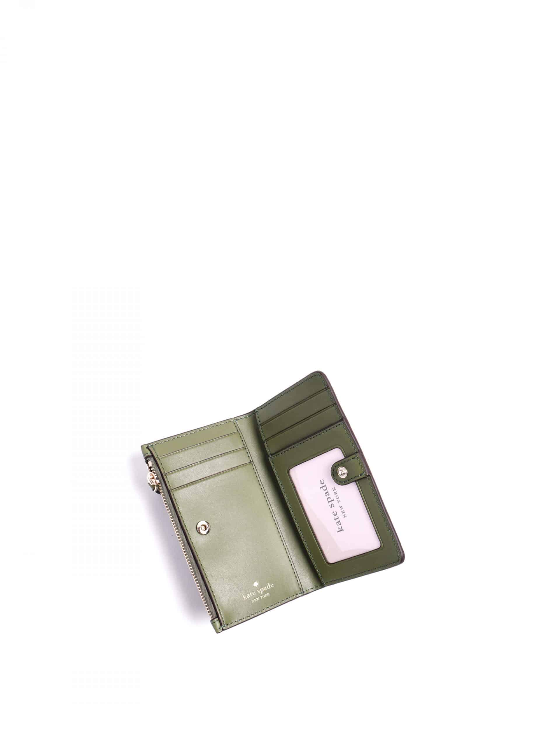 Kate Spade Leighton Small Slim Bifold Wallet Pine Isle - Averand