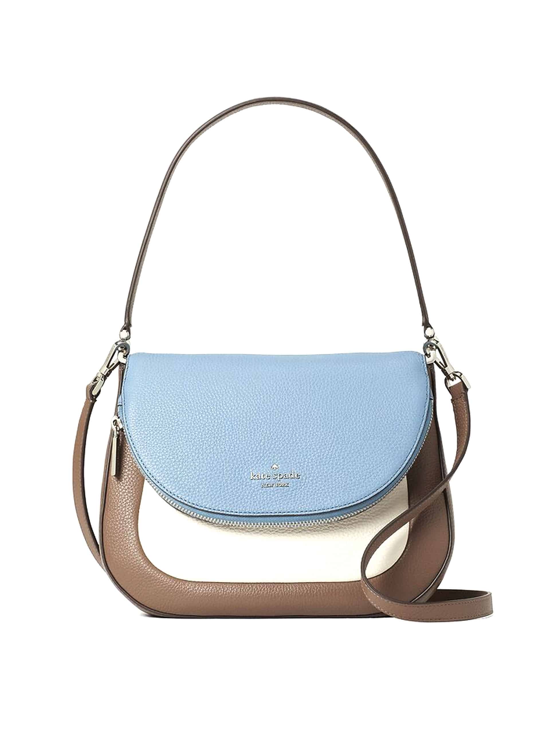 Kate Spade Leila Colorblock Medium Flap Shoulder Bag Baltic Sea Multi