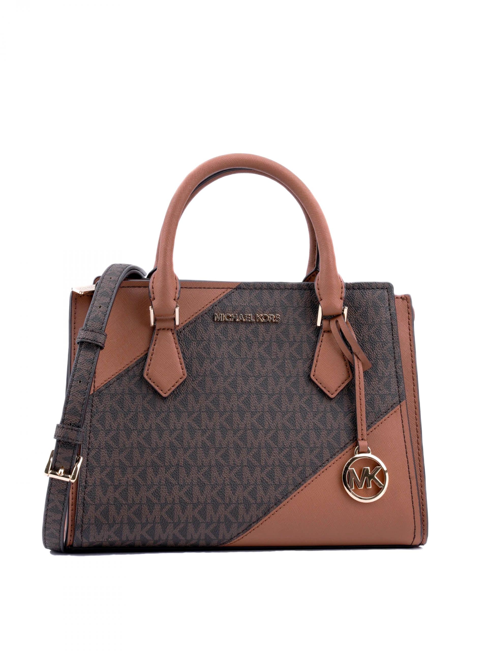 Michael Kors Hope Medium Messenger Signature Brown Luggage Averand