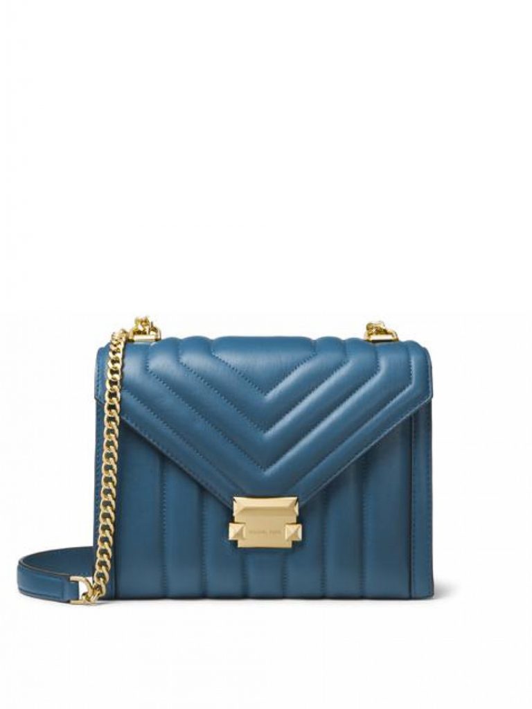 Michael Kors Whitney Large Convertible Shoulder Bag Quilted Dark