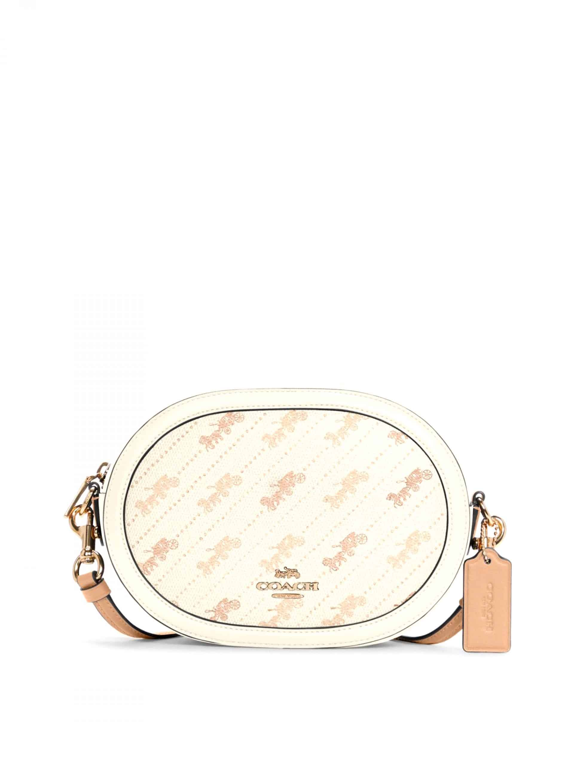 Coach Camera Bag Horse And Carriage Dot Print Cream Averand