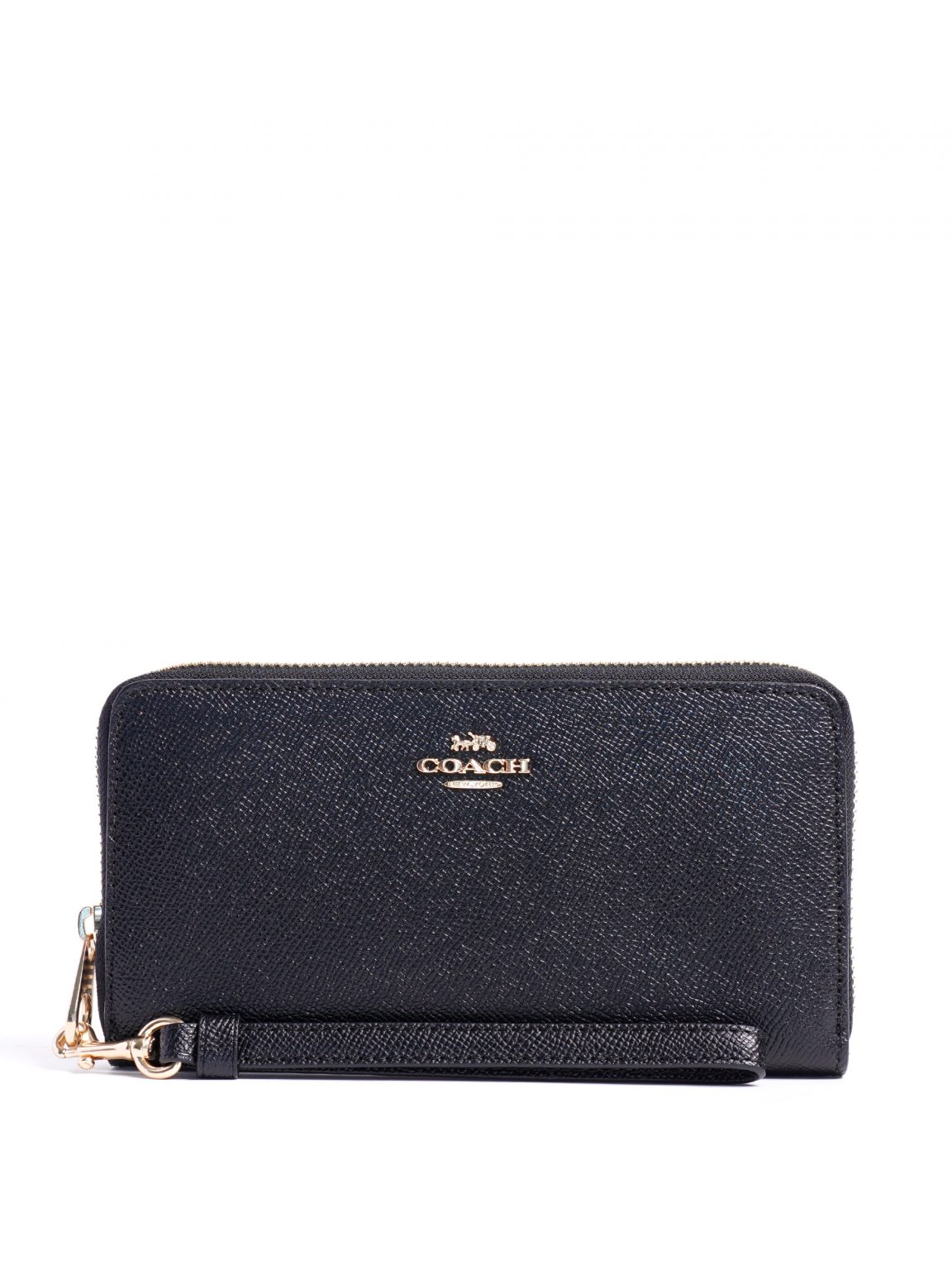 Coach Long Zip Around Wallet Black Averand