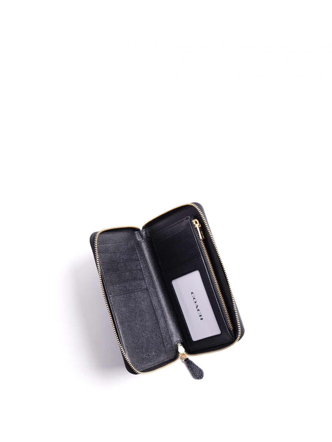 Coach Medium ID Zip Wallet Black Averand