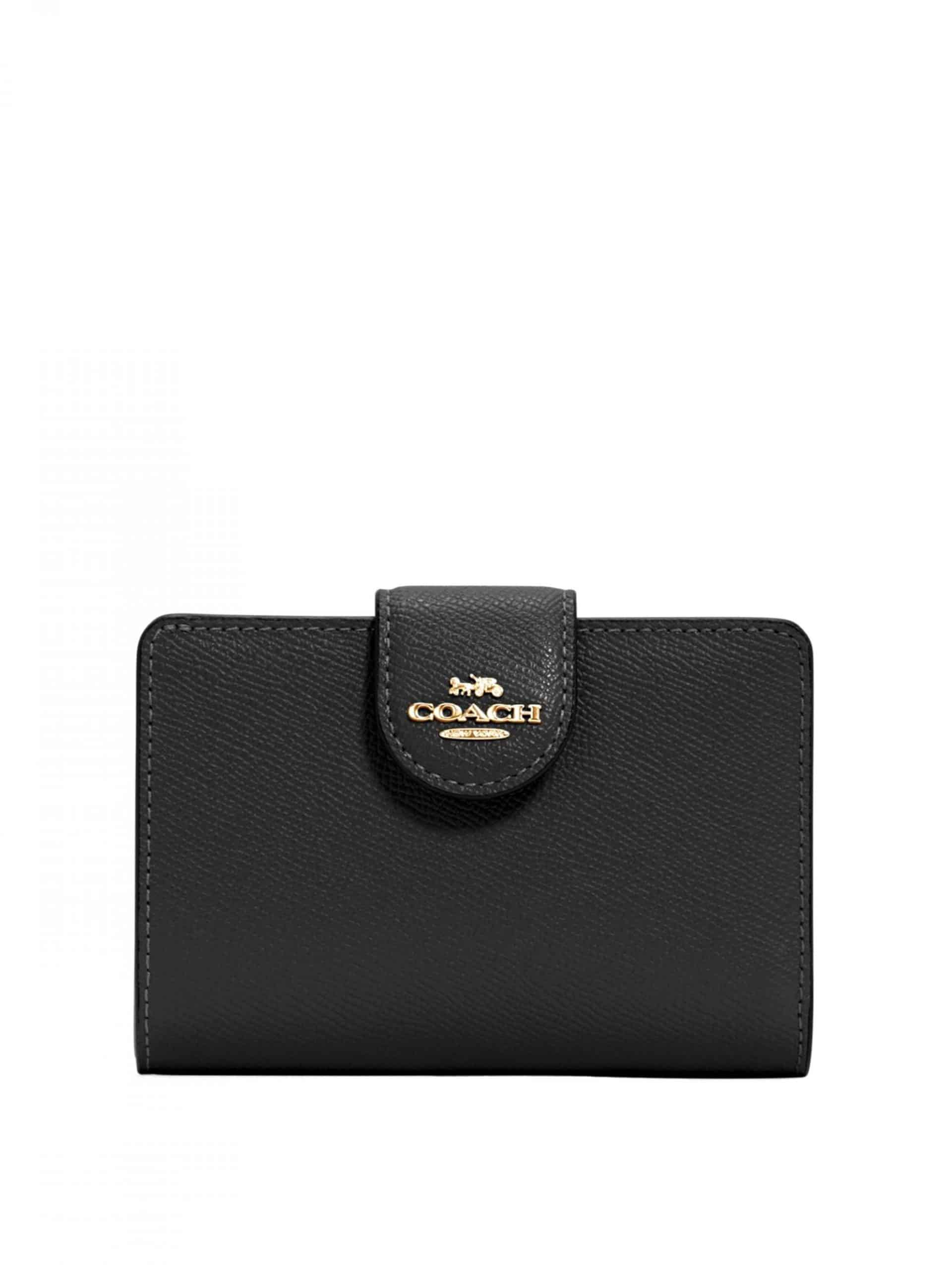 Coach Medium Corner Zip Wallet 6390 Black Averand