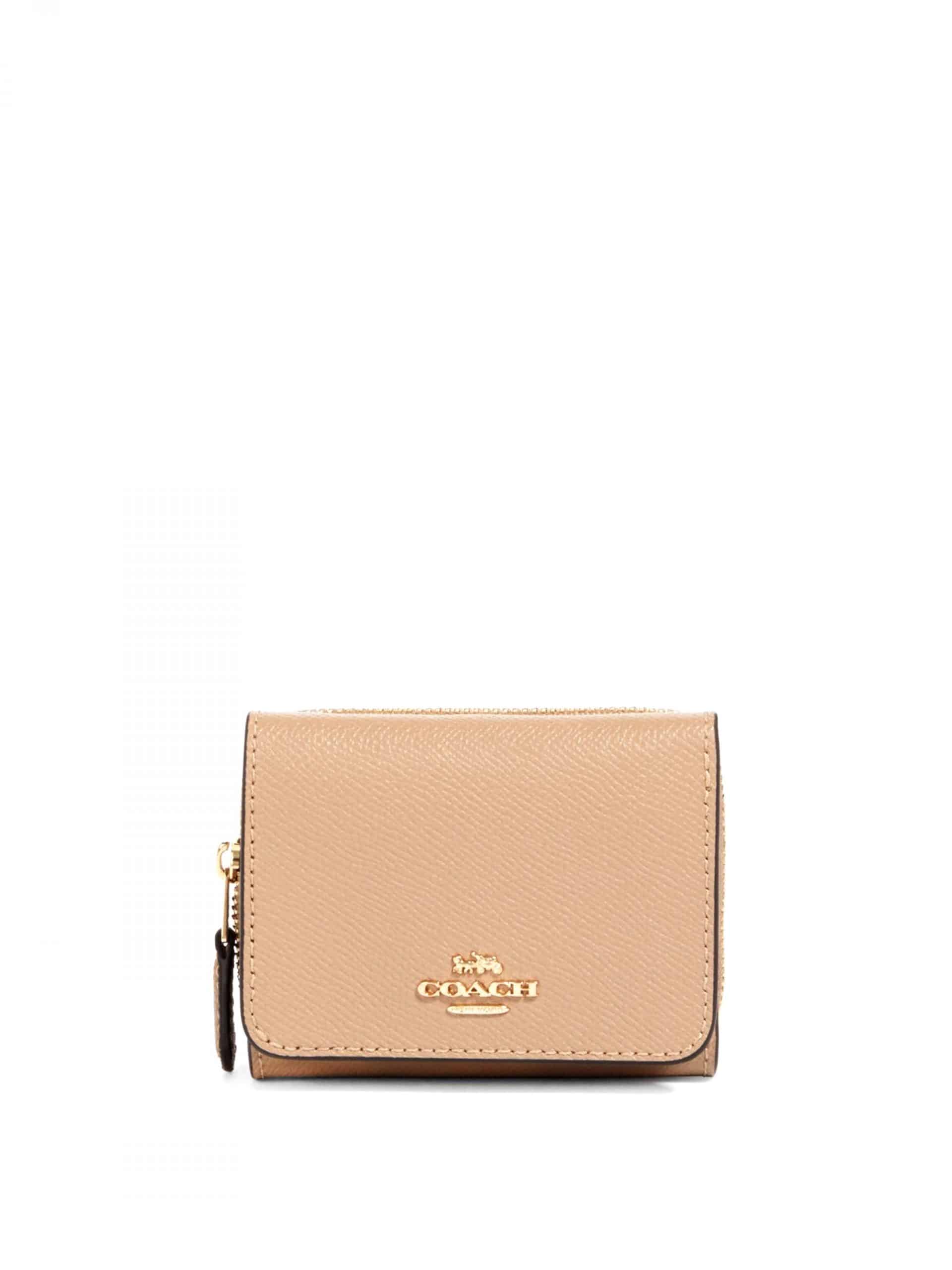 Coach Small Trifold Wallet Taupe - Averand