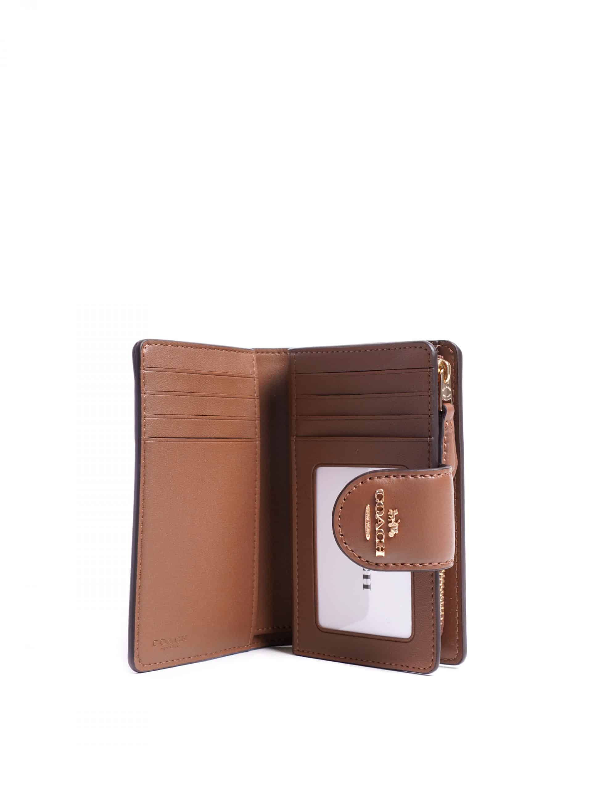 Coach Medium Corner Zip Wallet C0082 Signature Khaki Saddle 2 - Averand Coach Medium Corner Zip Wallet C0082 Signature Khaki Saddle 2 - Averand