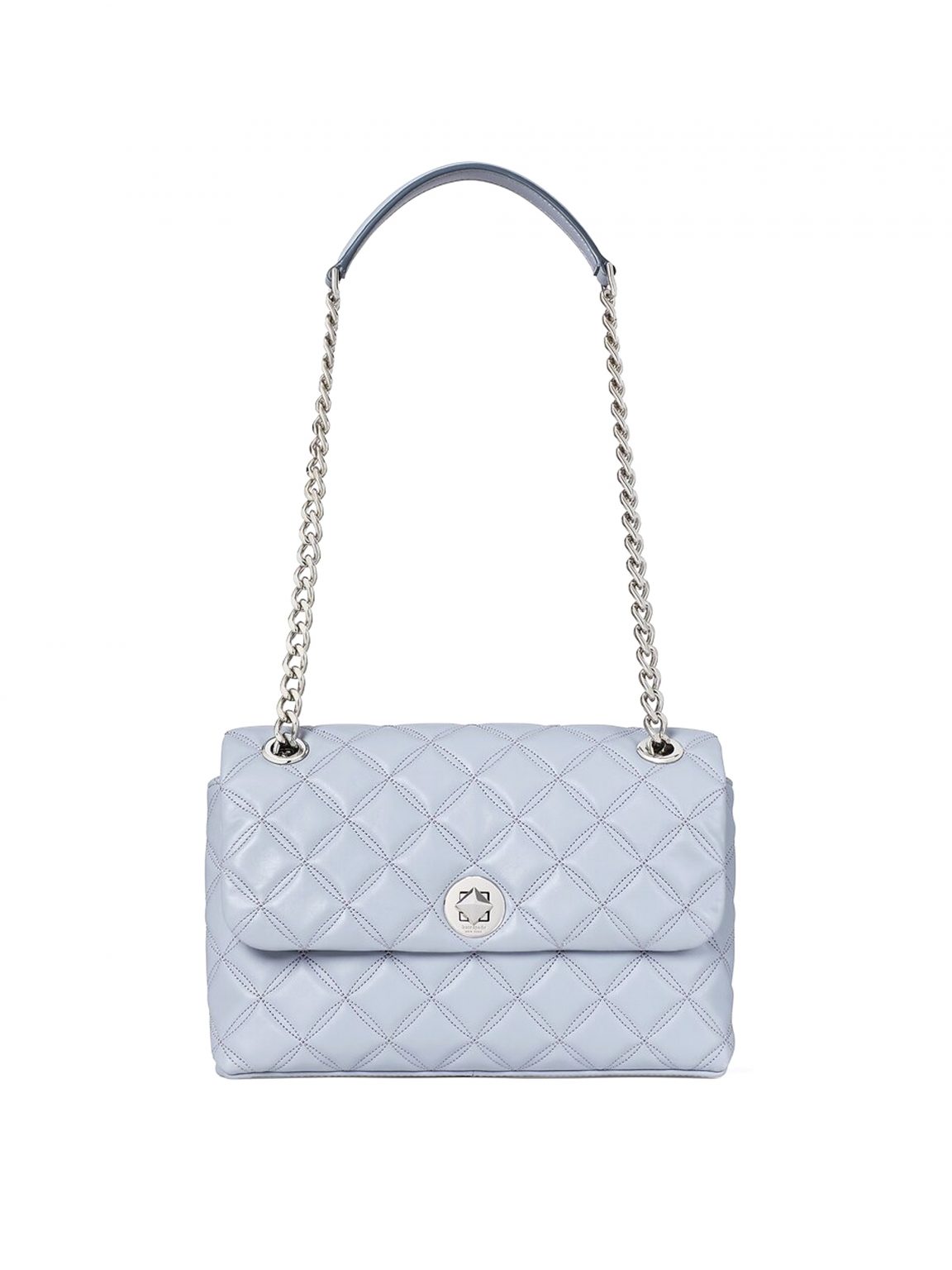 Kate Spade Natalia Medium Flap Shoulder Brushed Steel Averand