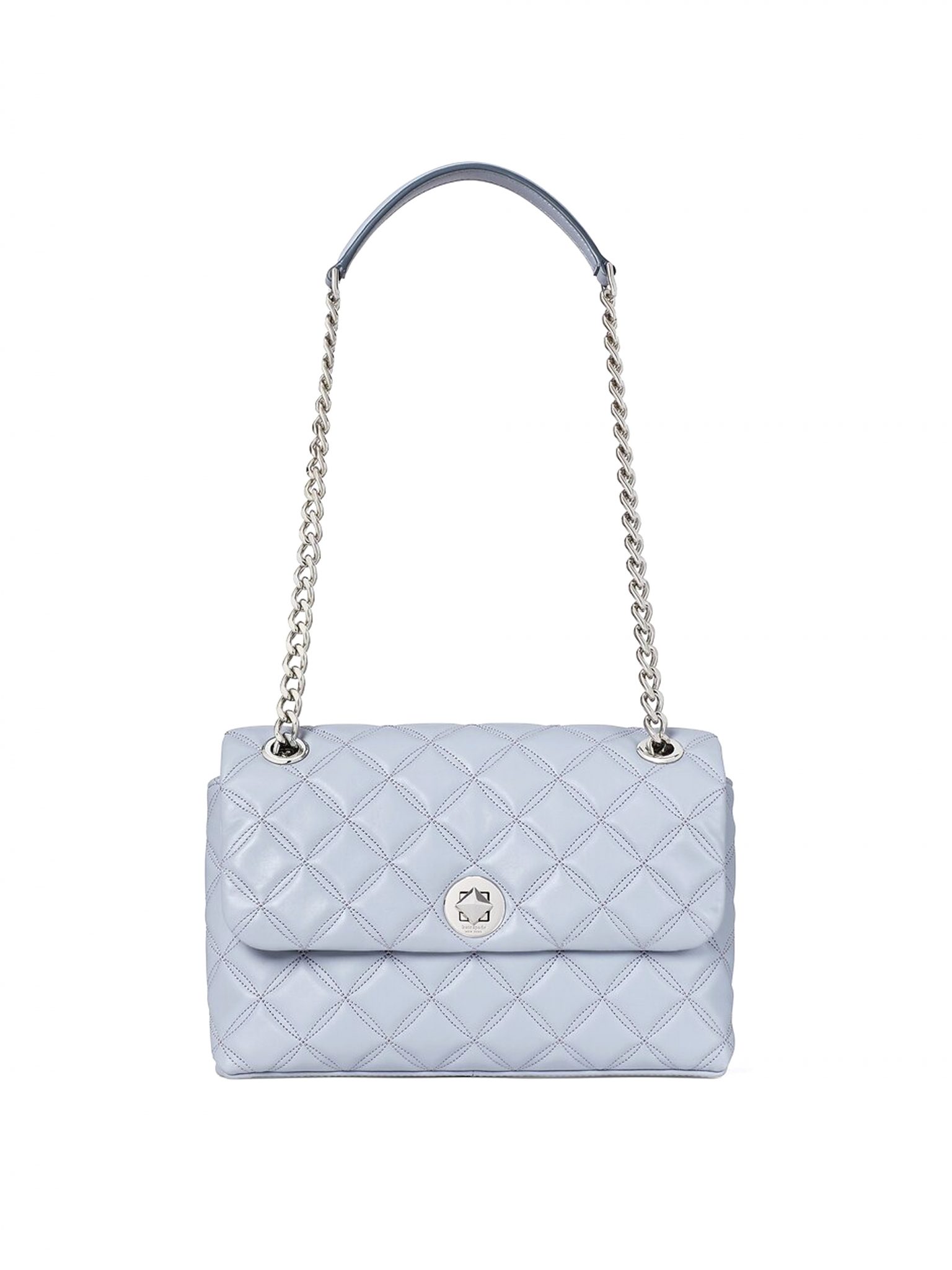 Kate Spade Natalia Medium Flap Shoulder Brushed Steel Averand