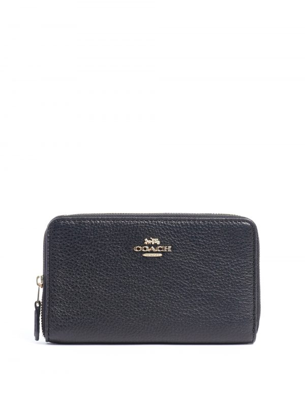 Coach Medium ID Zip Wallet Black Averand