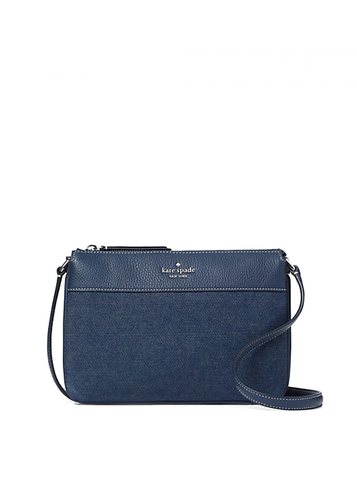 Kate Spade Jackson Triple Gusset Crossbody Denim Averand