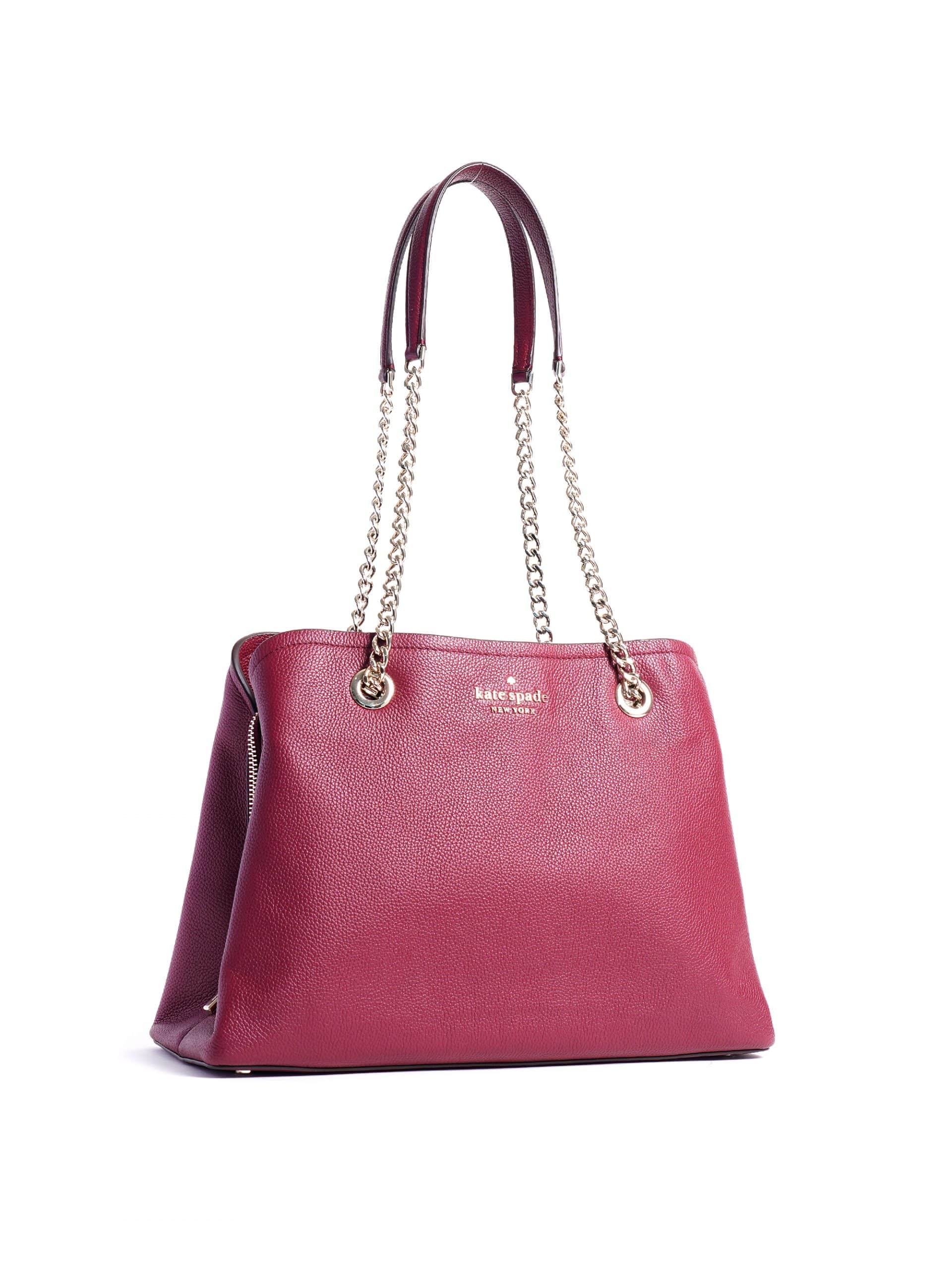 Kate Spade Jordyn Medium Chain Handle Tote Blackberry Preserve - Averand