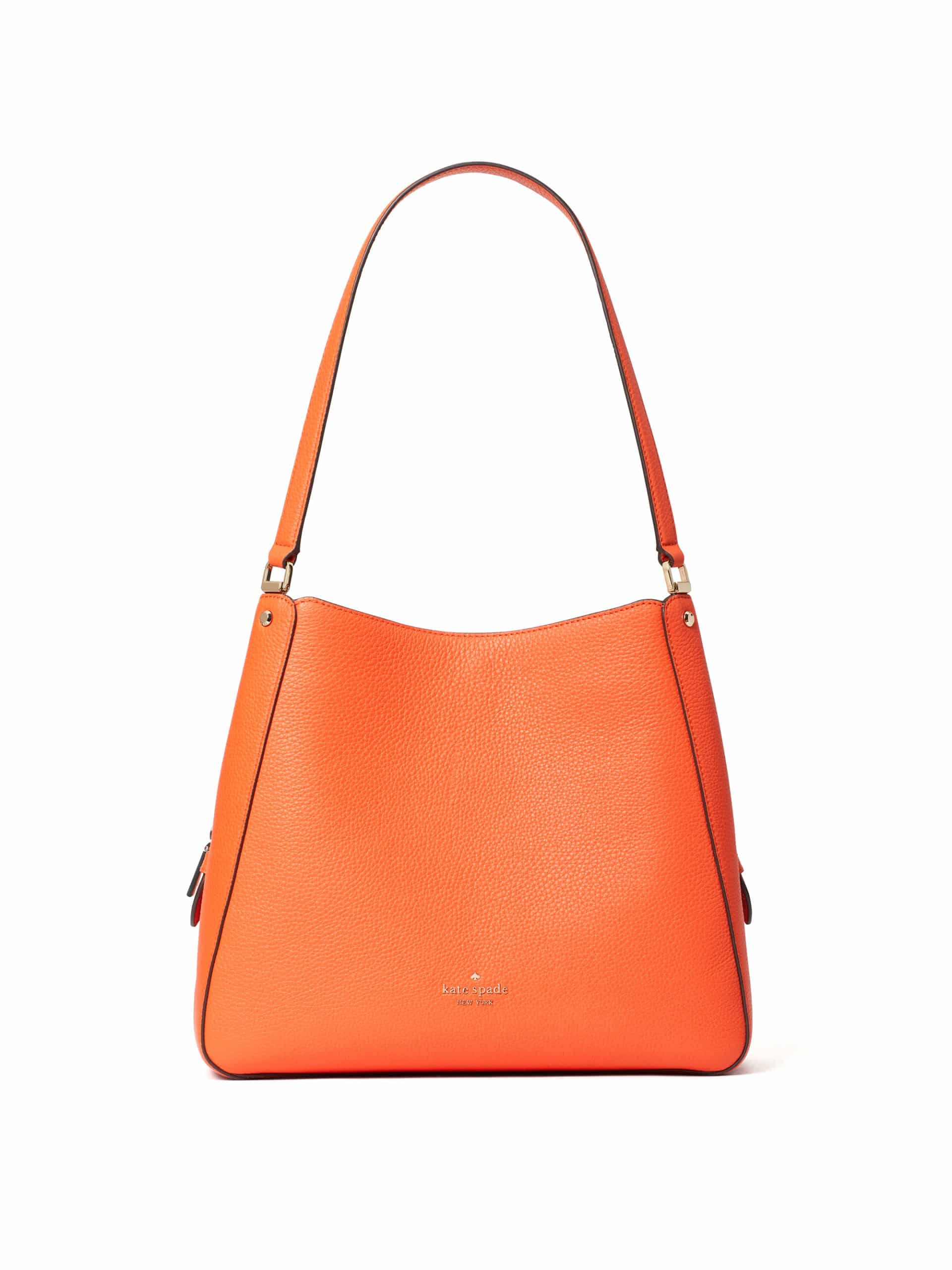 Kate Spade Leila Medium Triple Compartment Shoulder Bag Coral Averand