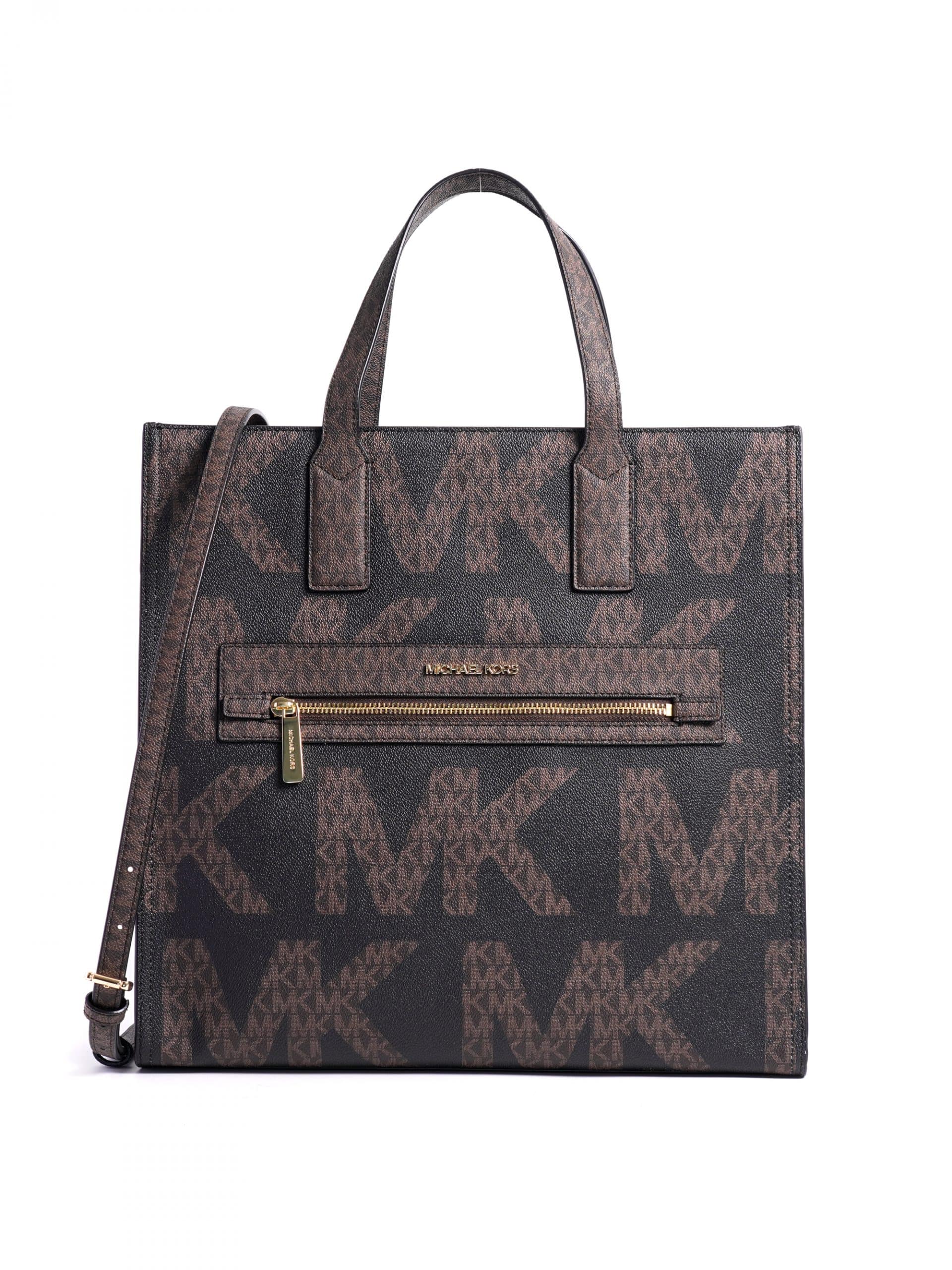 Michael Kors Kenly Large North South Tote Signature Black Multi - Averand