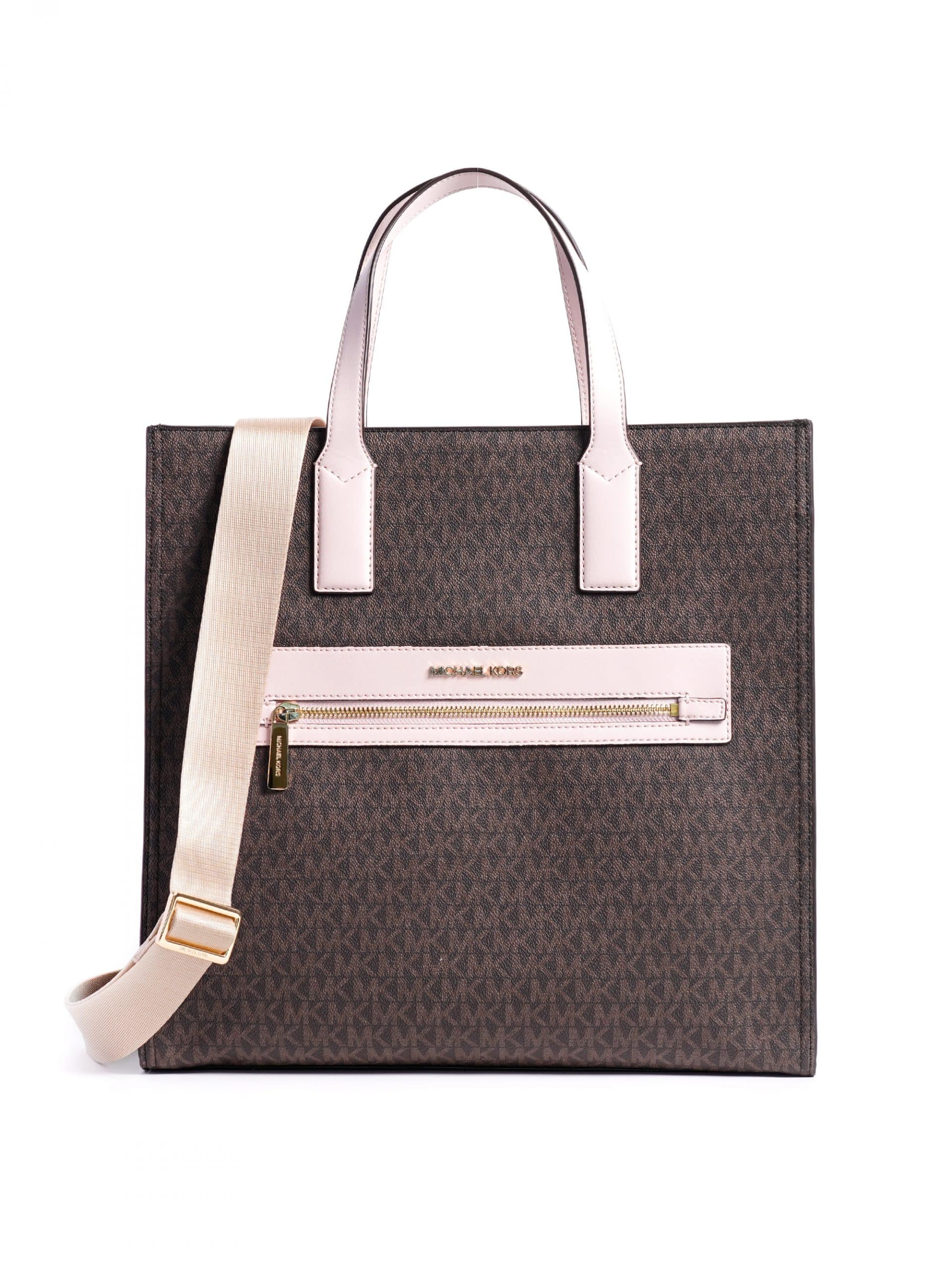 Michael Kors Kenly Large North South Tote Signature Powder Blush Averand