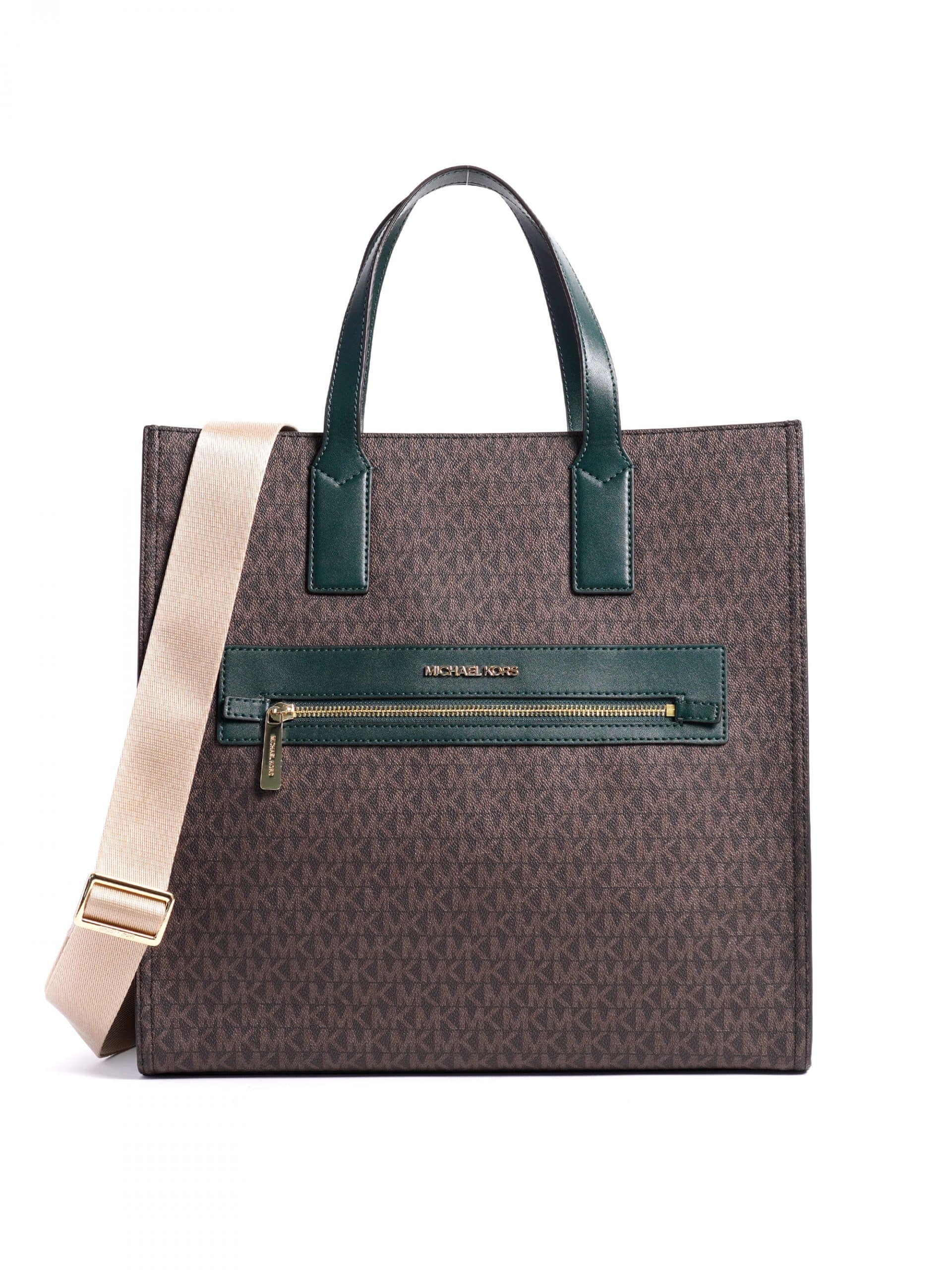 Michael Kors 35T0Gy9T3B Kenly Large Logo Tote Bag In Racing Green 