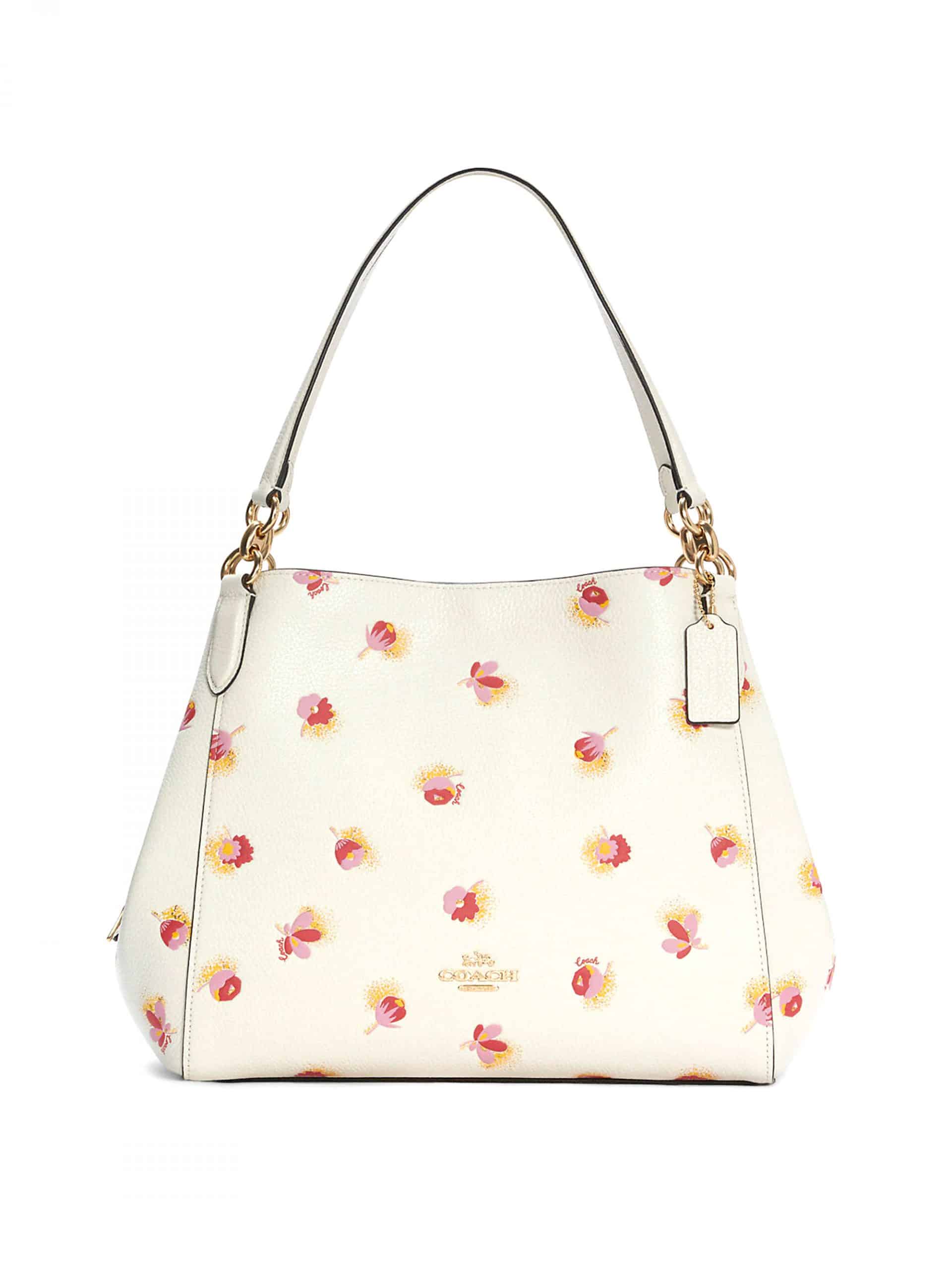 Coach Hallie Shoulder Bag Pop Floral Print Chalk Multi Averand