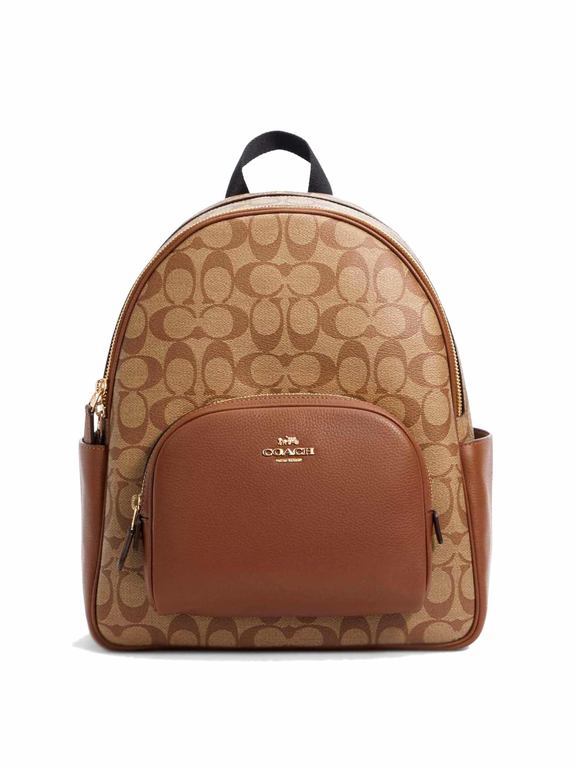 Coach Court Backpack Signature Khaki Saddle 2 Averand
