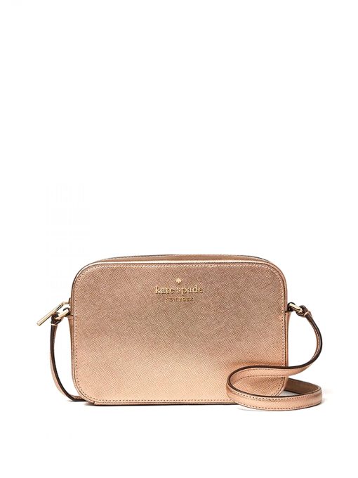 Kate Spade Staci Mini Camera Bag Glittering Rose Metallic Averand