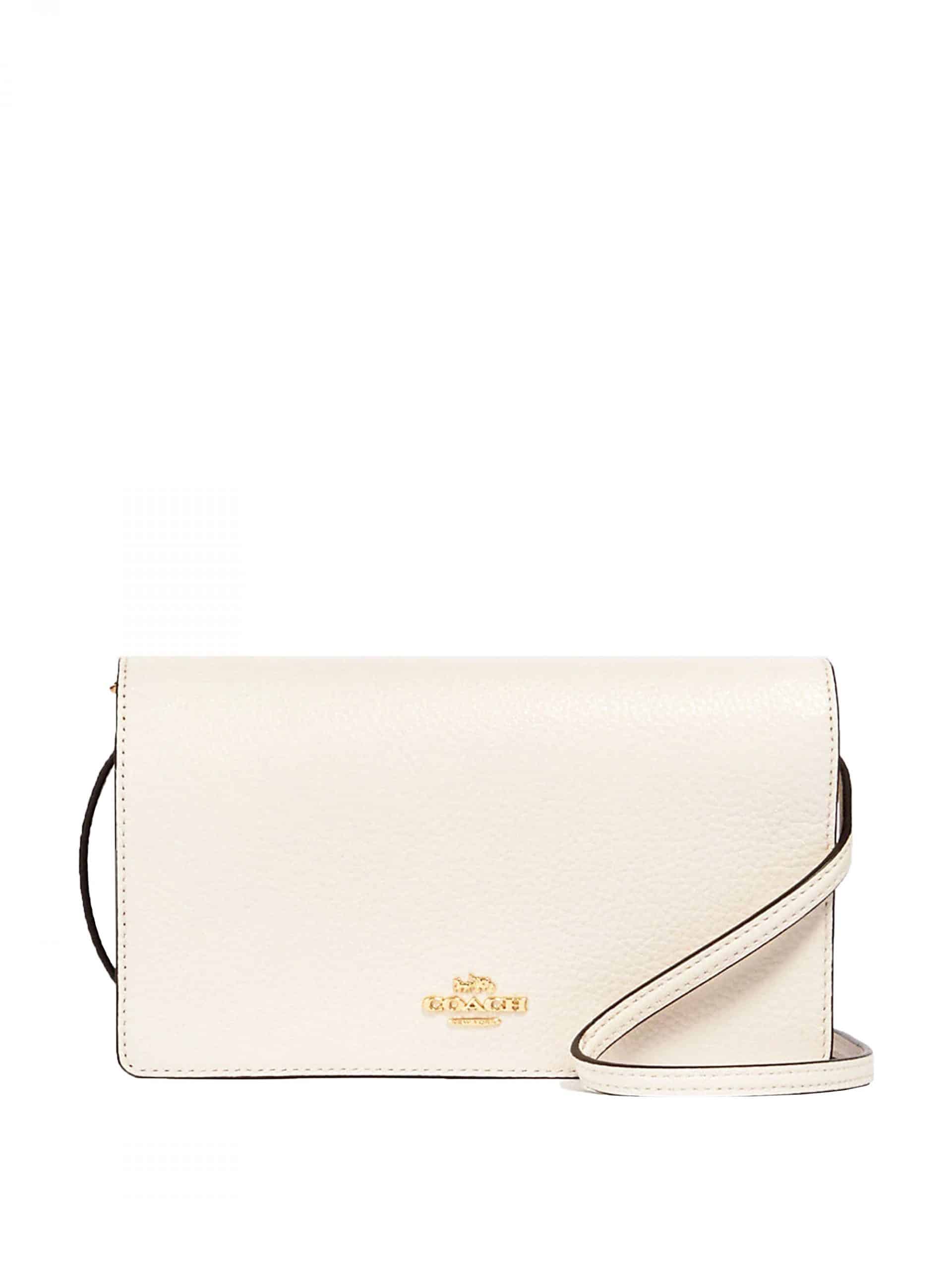 Coach Anna Foldover Crossbody Clutch Chalk Averand