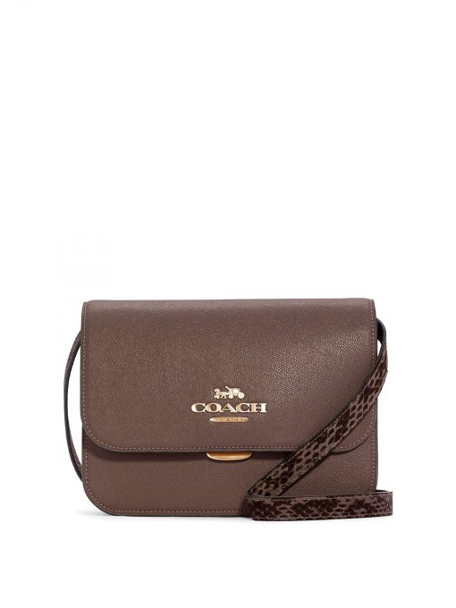 Coach Brynn Flap Crossbody Oxblood Metallic Cherry Averand