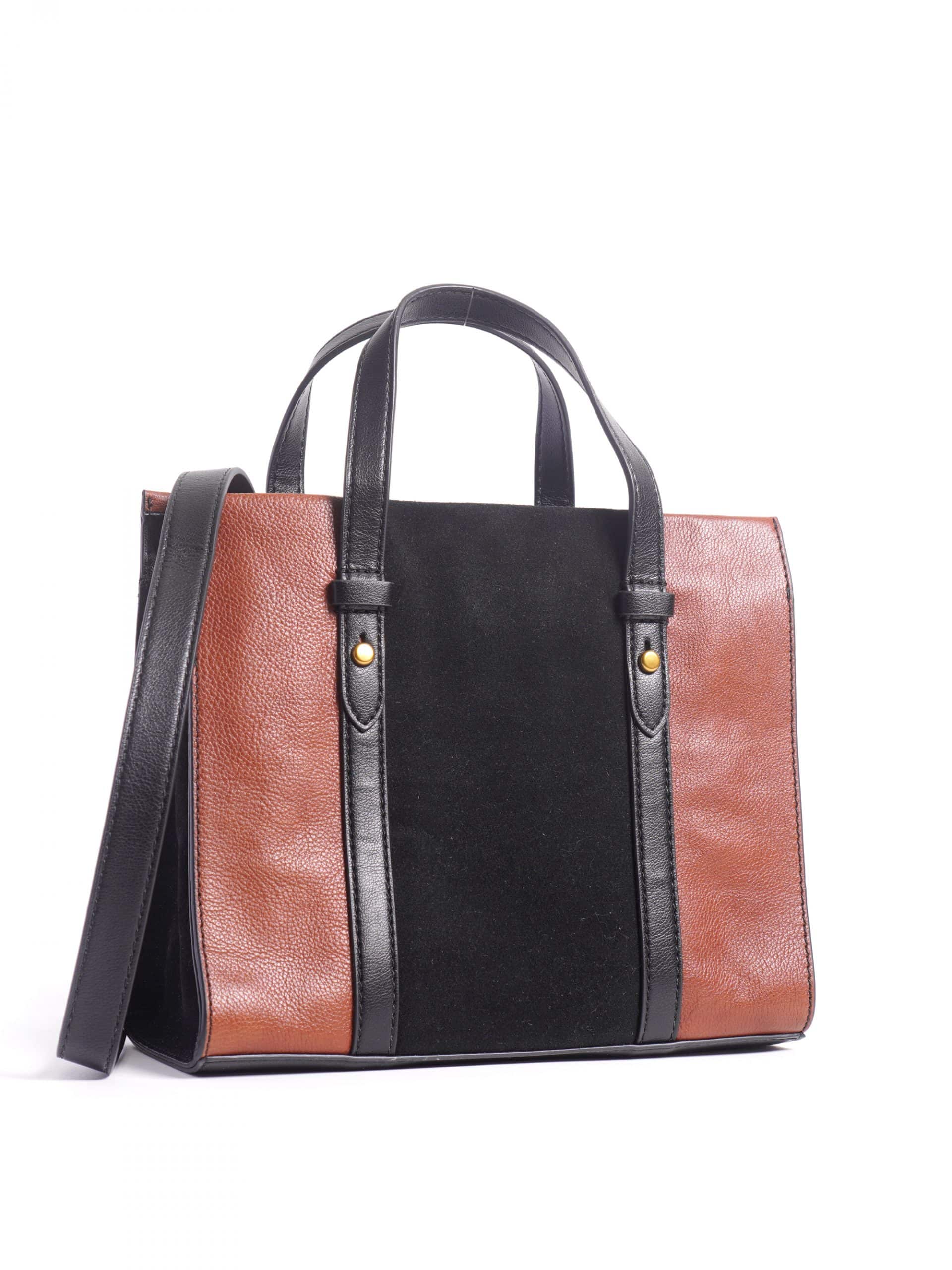 Fossil Kingston Satchel Brown Black Averand