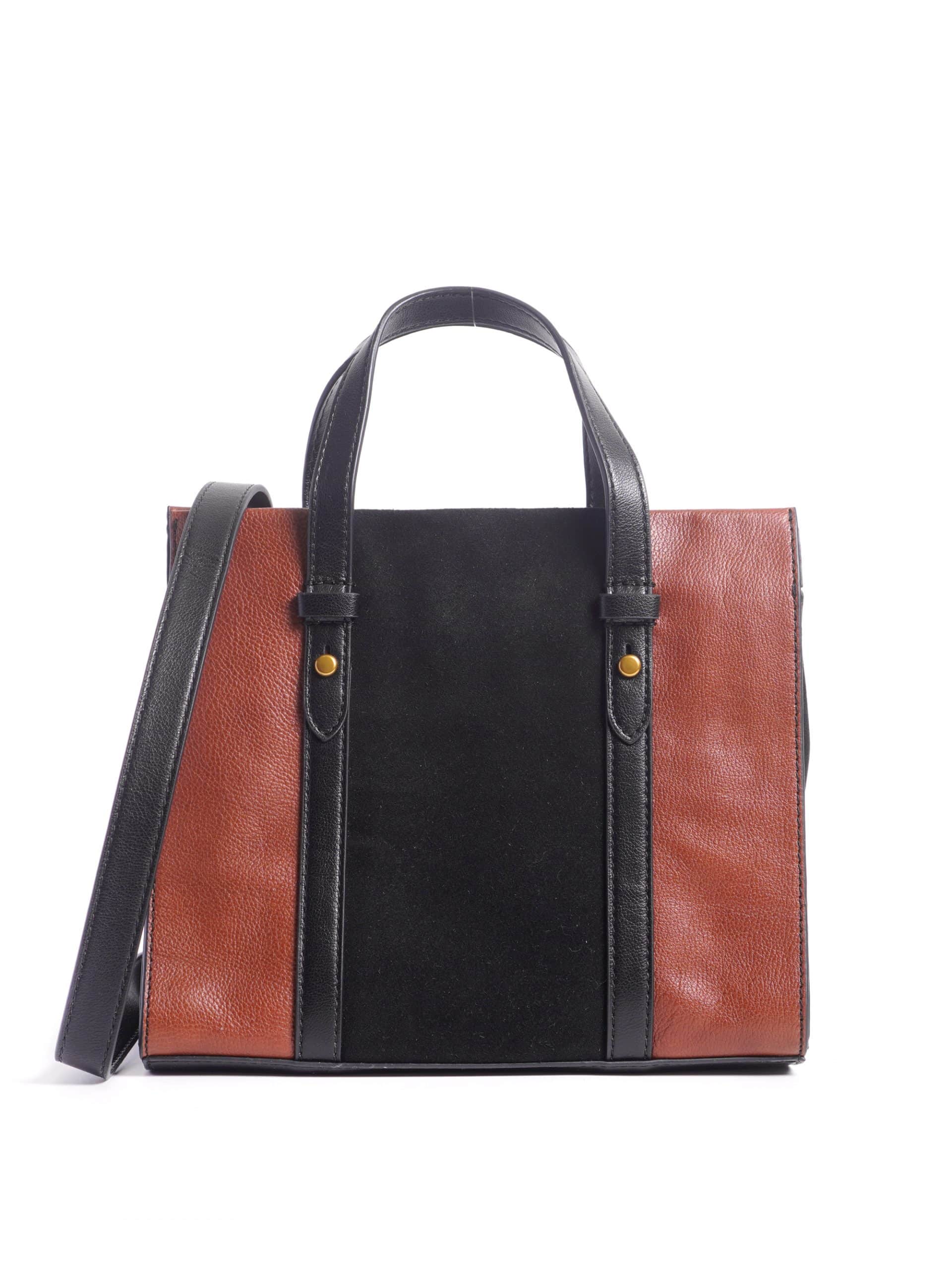 Fossil Kingston Satchel Brown Black Averand