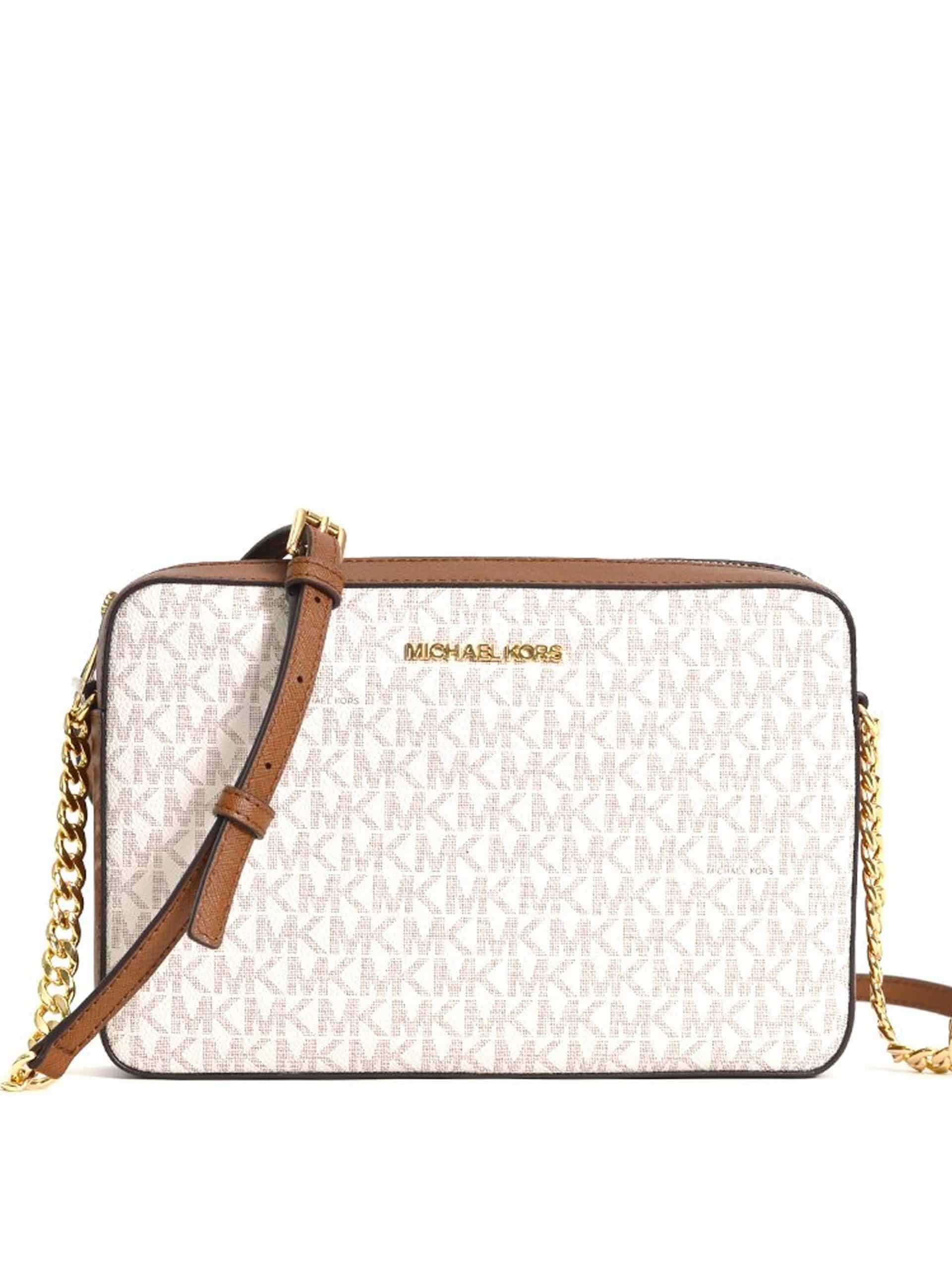 Michael Kors Jet Set Item Large East West Crossbody Signature Vanilla -  Averand