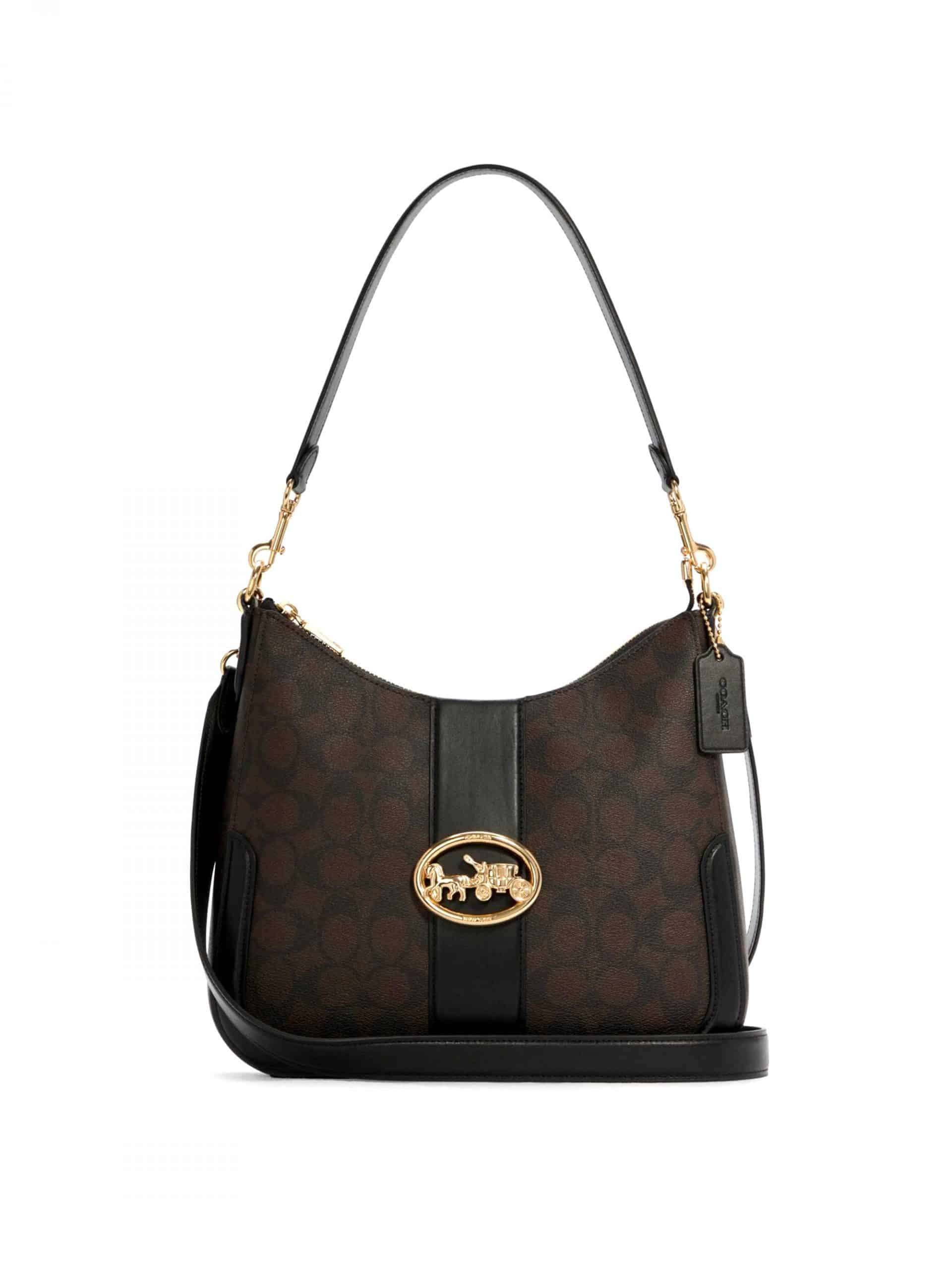 Coach Georgie Hobo Signature Brown Black - Averand