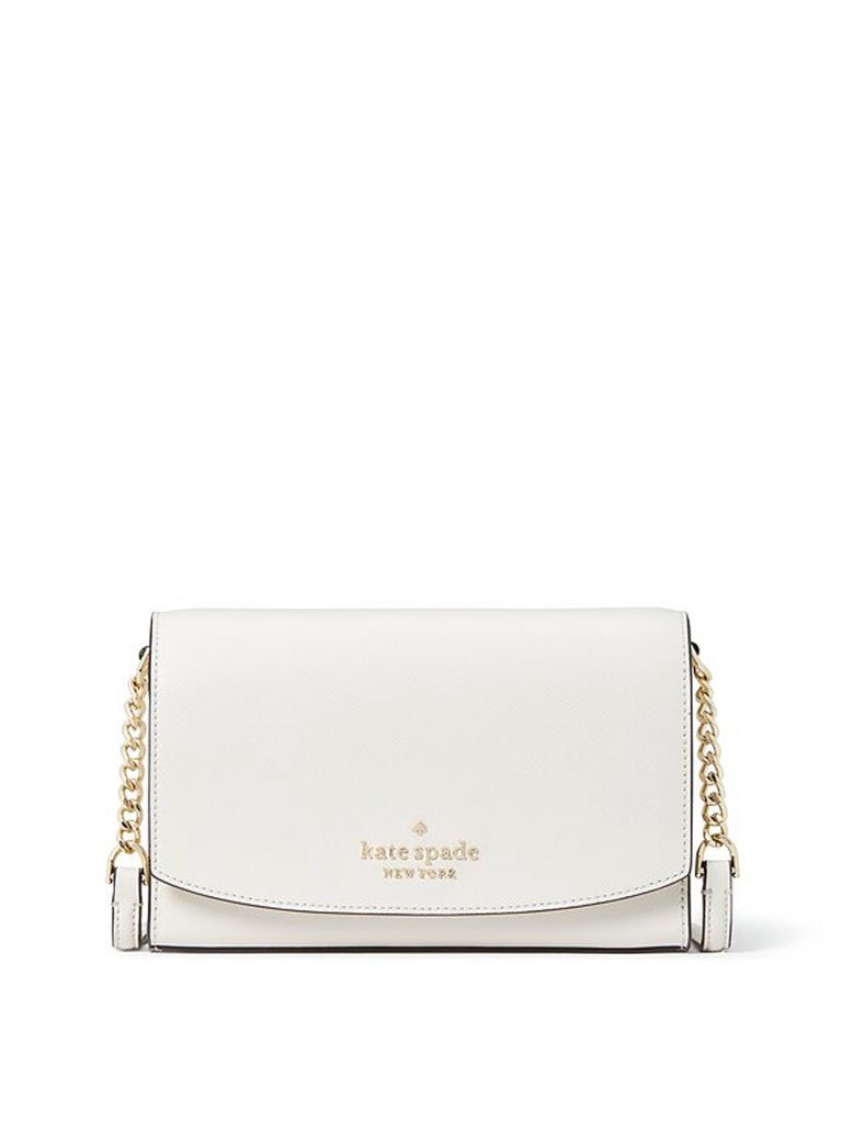 Kate Spade Staci Small Flap Crossbody Parchment Averand
