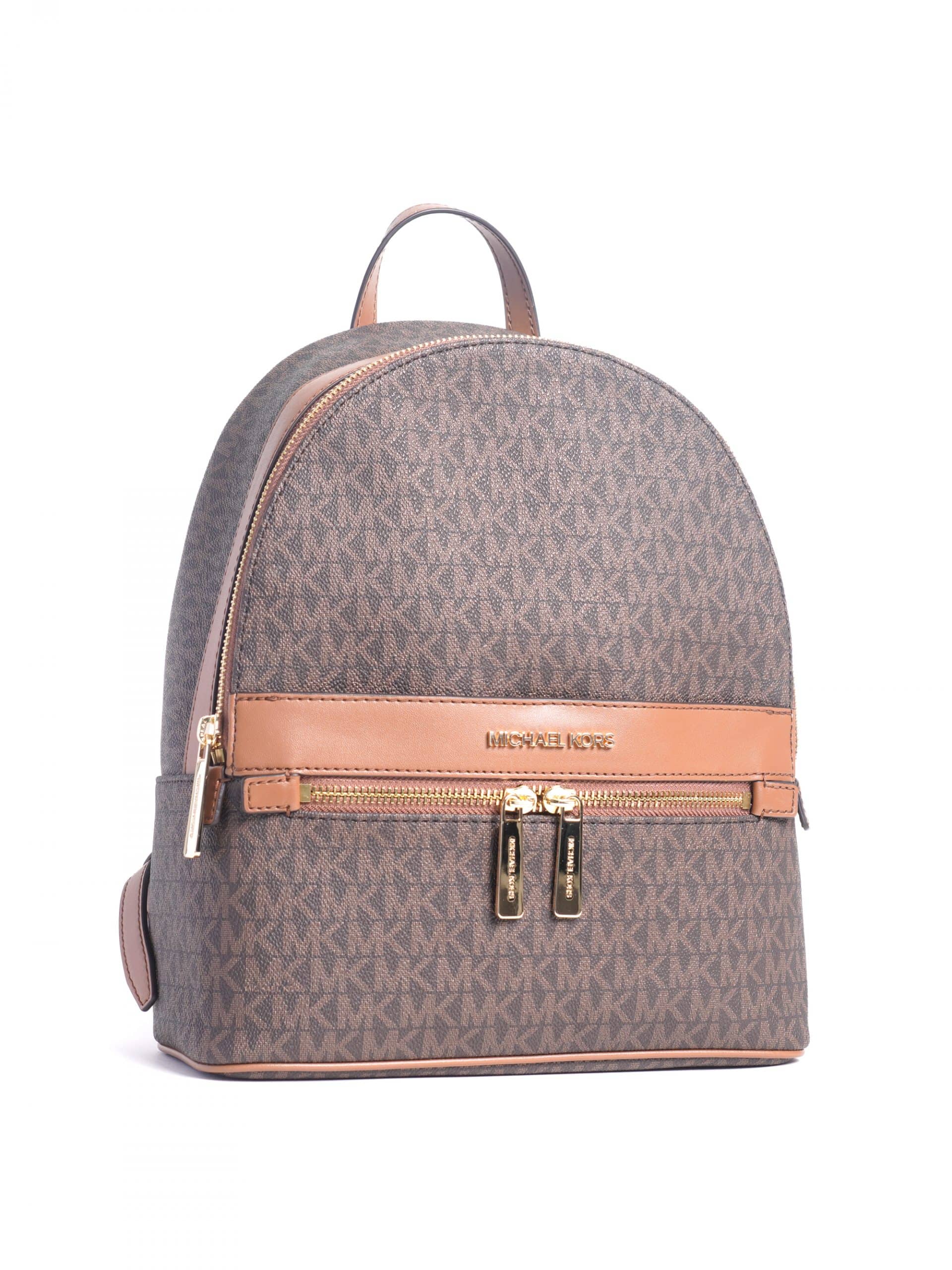 Michael Kors Kenly Backpack Signature Brown - Averand