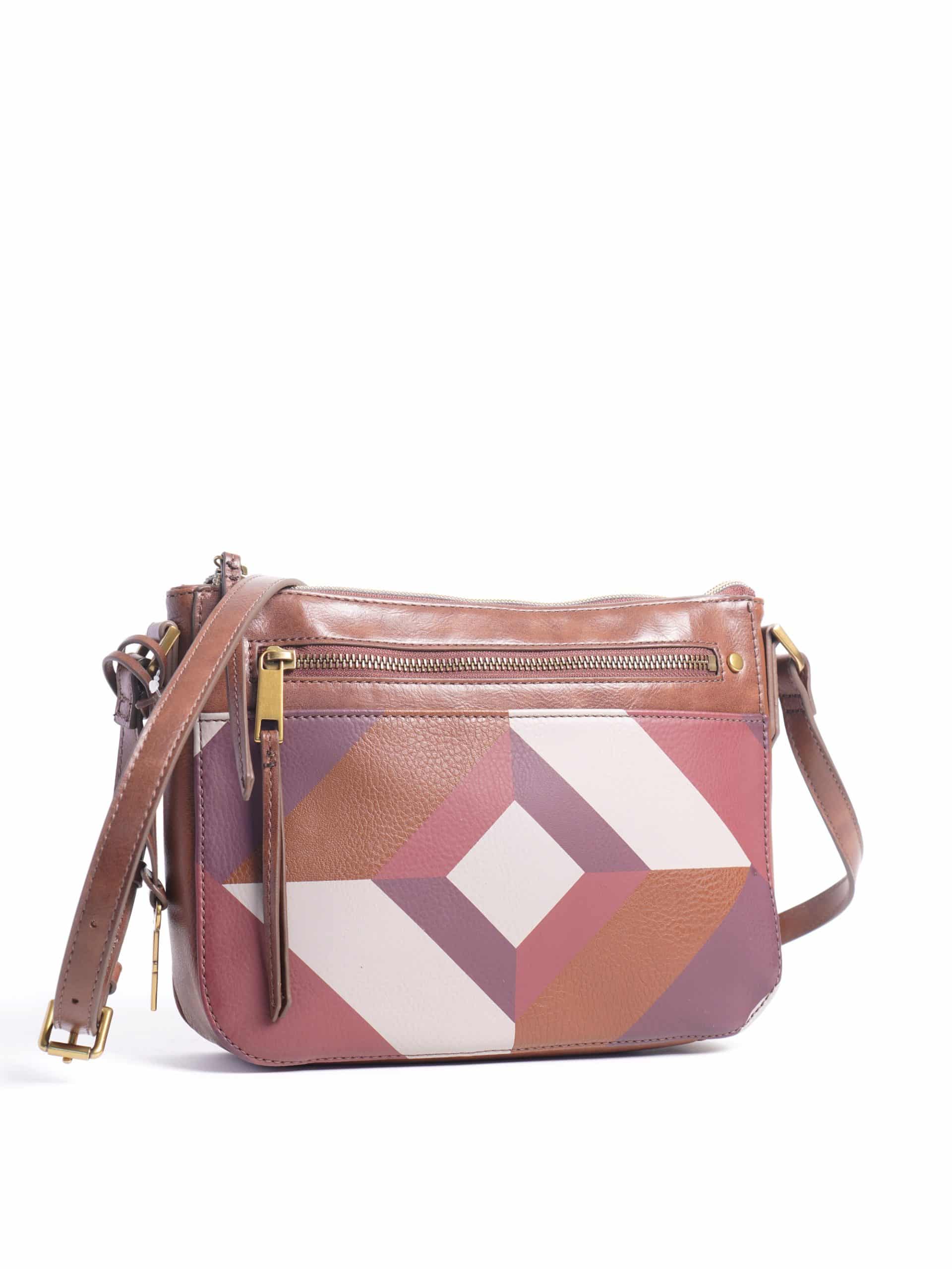 Fossil Farrah Crossbody Wine Multi - Averand