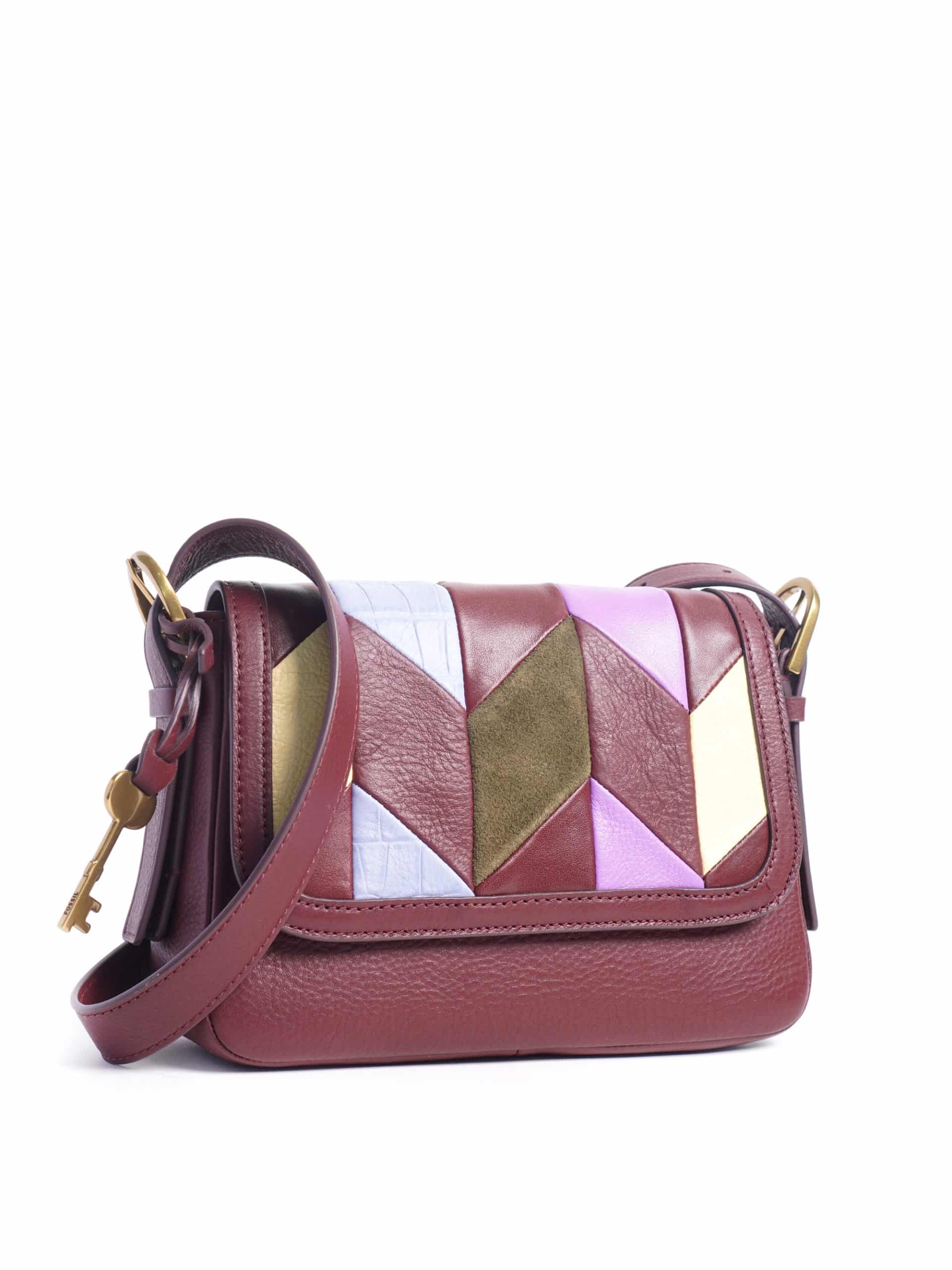 Fossil Harper Small Crossbody Wine Multi Averand
