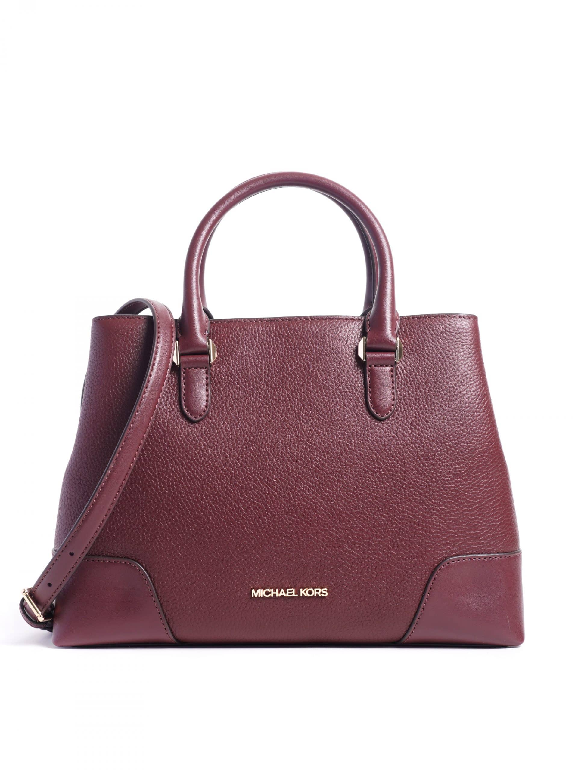 Michael Kors Crosby Medium Satchel Merlot - Averand